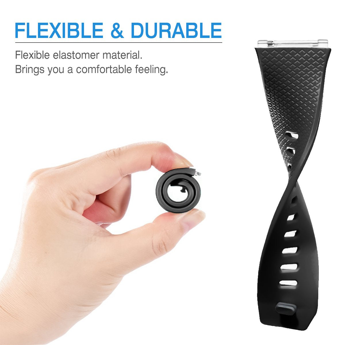 Aiunit Compatible With Fit Bit Ionic Bands For Men Women Small With Silver Buckle, Replacement Strap Sport Accessory Wristband B