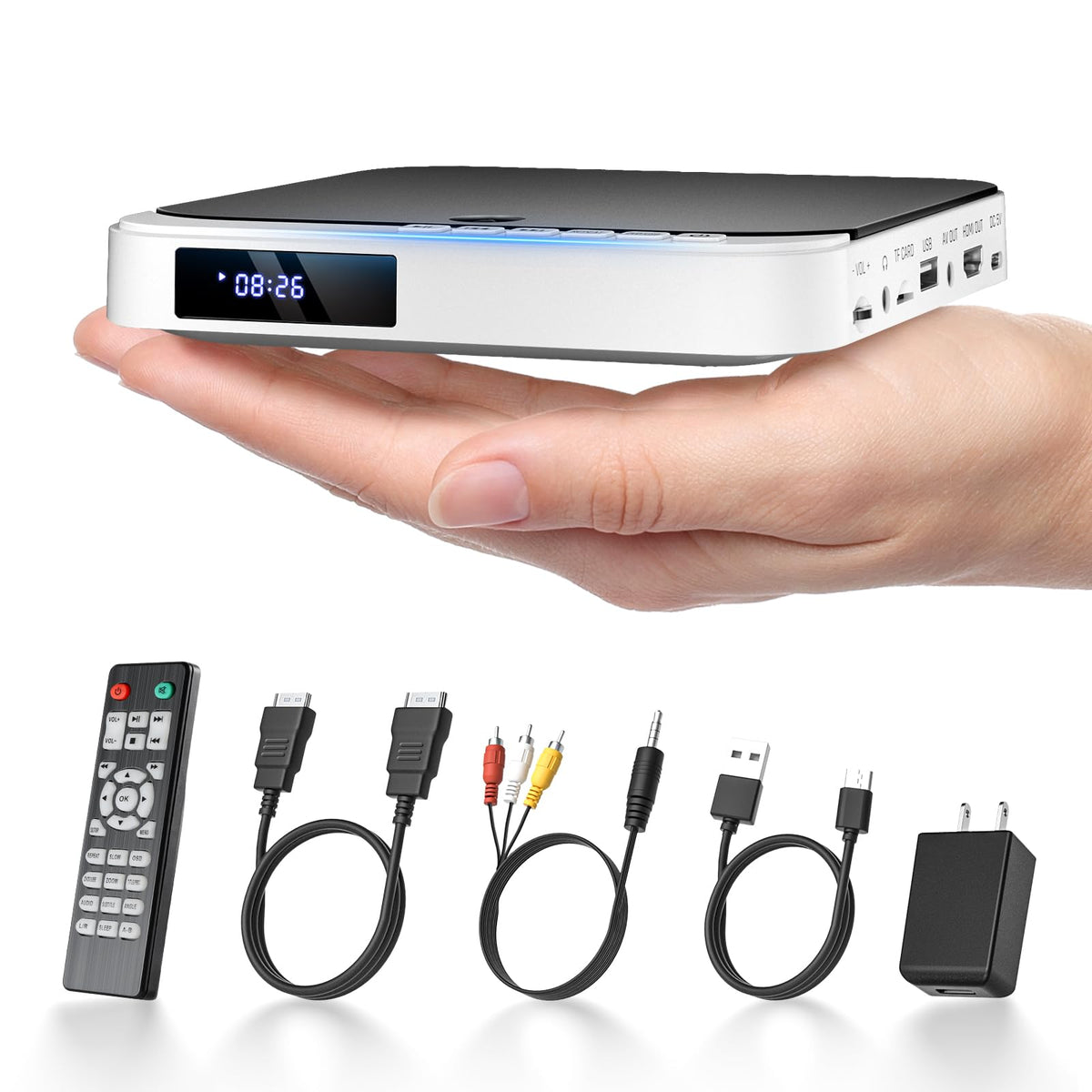 Hdmi Dvd Players For Tv, Desobry 1080P Hd Mini Dvd Player, Small Dvd Player For Tv With All Region Free, Compact Dvd Player For