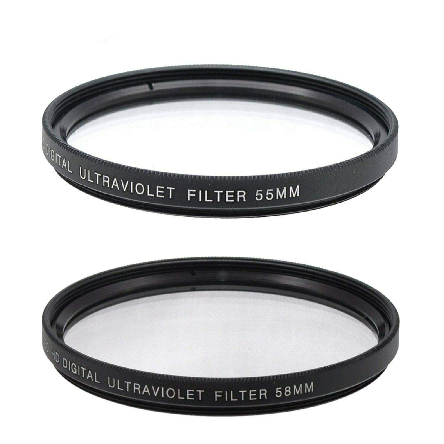 55Mm And 58Mm Uv Filter For Nikon D3500, D5600, D3400 Dslr Camera With Nikon 18 55Mm F/3.5 5.6G Vr Af P Dx And Nikon 70 300Mm F/