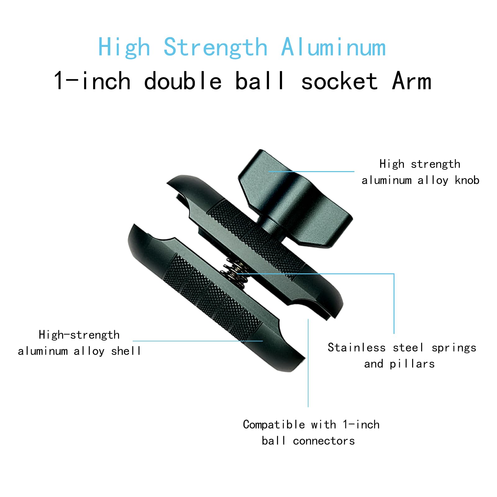 Yimingyinuo Double Socket Arm Compatible With Ram Mounts B Size 1 Ball Components For Bike/Motorcycle/Atv Phone Mount, Emeralds