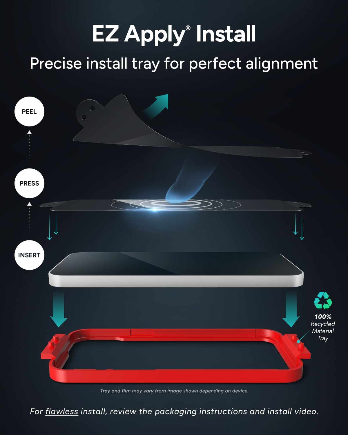 Zagg Invisibleshield Glass Elite Privacy Iphone 15 Screen Protector   5X Stronger With Reinforced Edges, 2 Way Privacy Filter, S