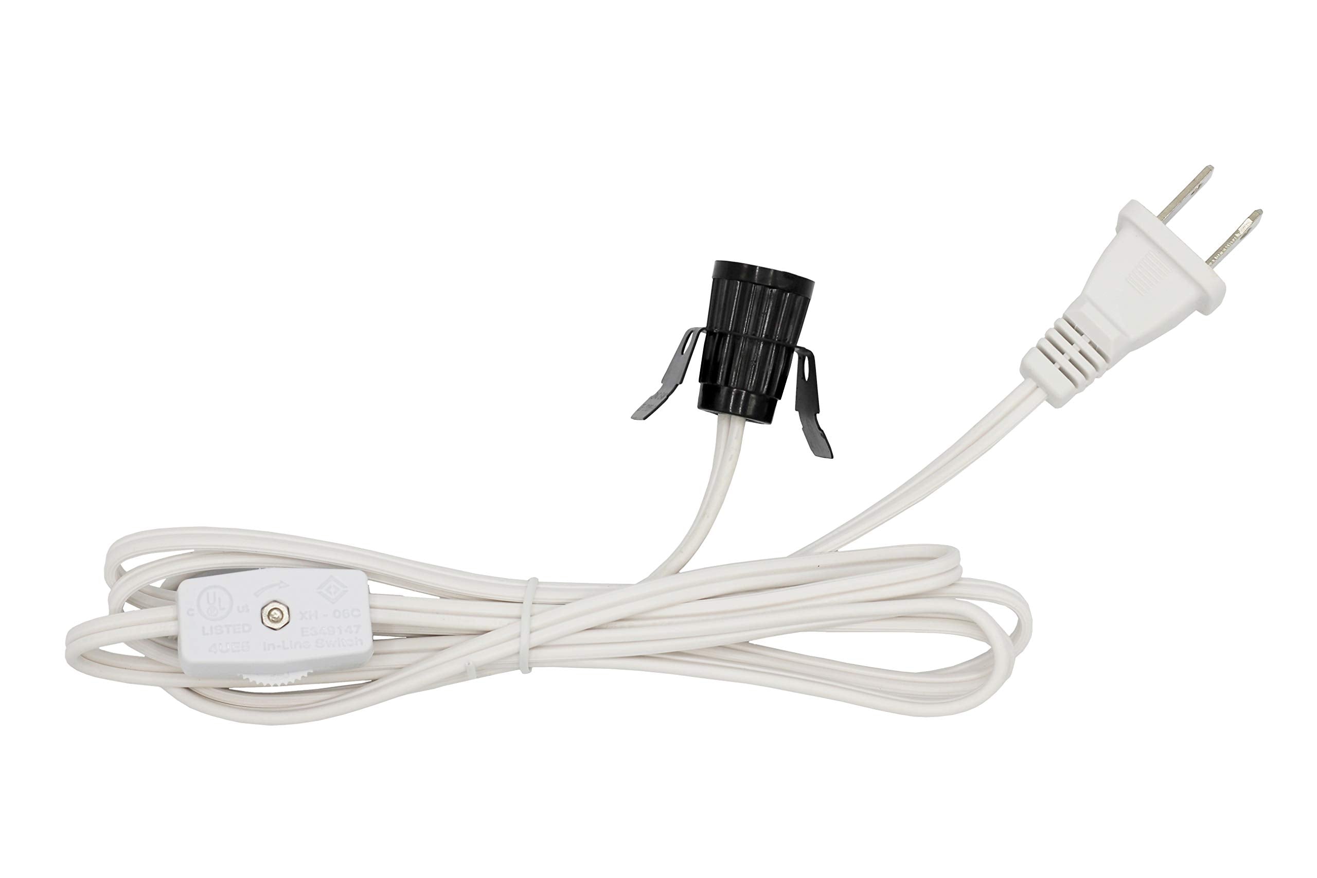 Creative Hobbies 708N1 Single Light Replacement Clip In Lamp Cord For Christmas Village House, Pumpkin Lights, Small Objects (50