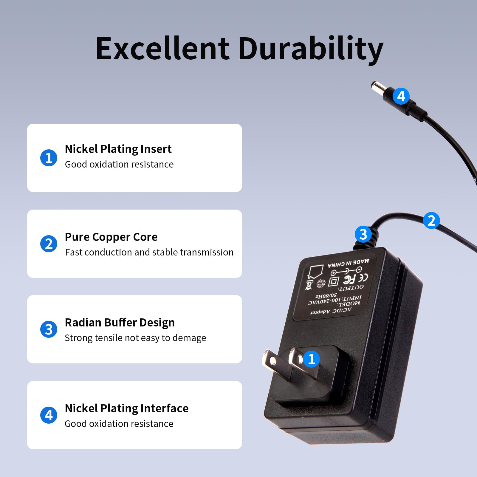 9V Power Supply Ac Adapter Dc 9Volt Power Adapter Charger Dc In 9V Power Cord With 8 Interchangeable Dc Plug For 100Ma 300Ma 400Ma 500Ma 600Ma 700Ma 800Ma 900Ma 1000Ma Equipment