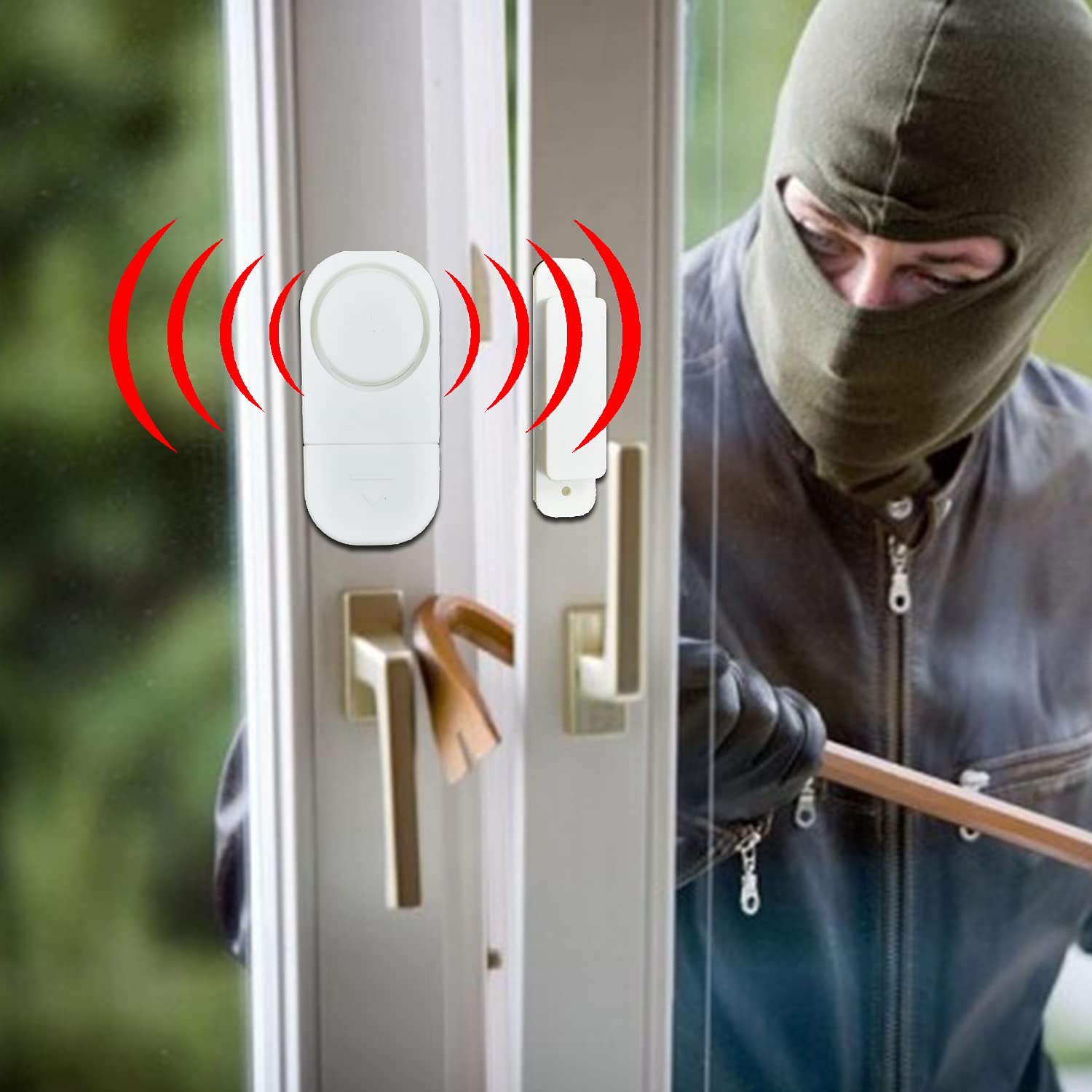 6 Pack Wireless Security Window/Door Alarm, Magnetic Sensor Door Window Burglar Alert Alarm Pool Alarms Super Loud For Home, Gar