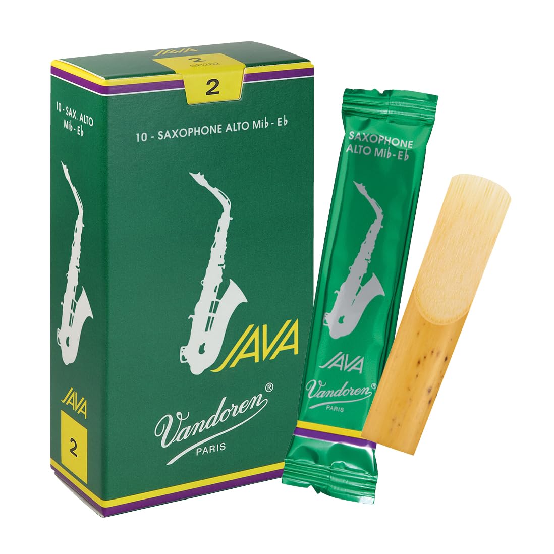 Vandoren Sr262 Alto Sax Java Reeds Strength 2; Box Of 10