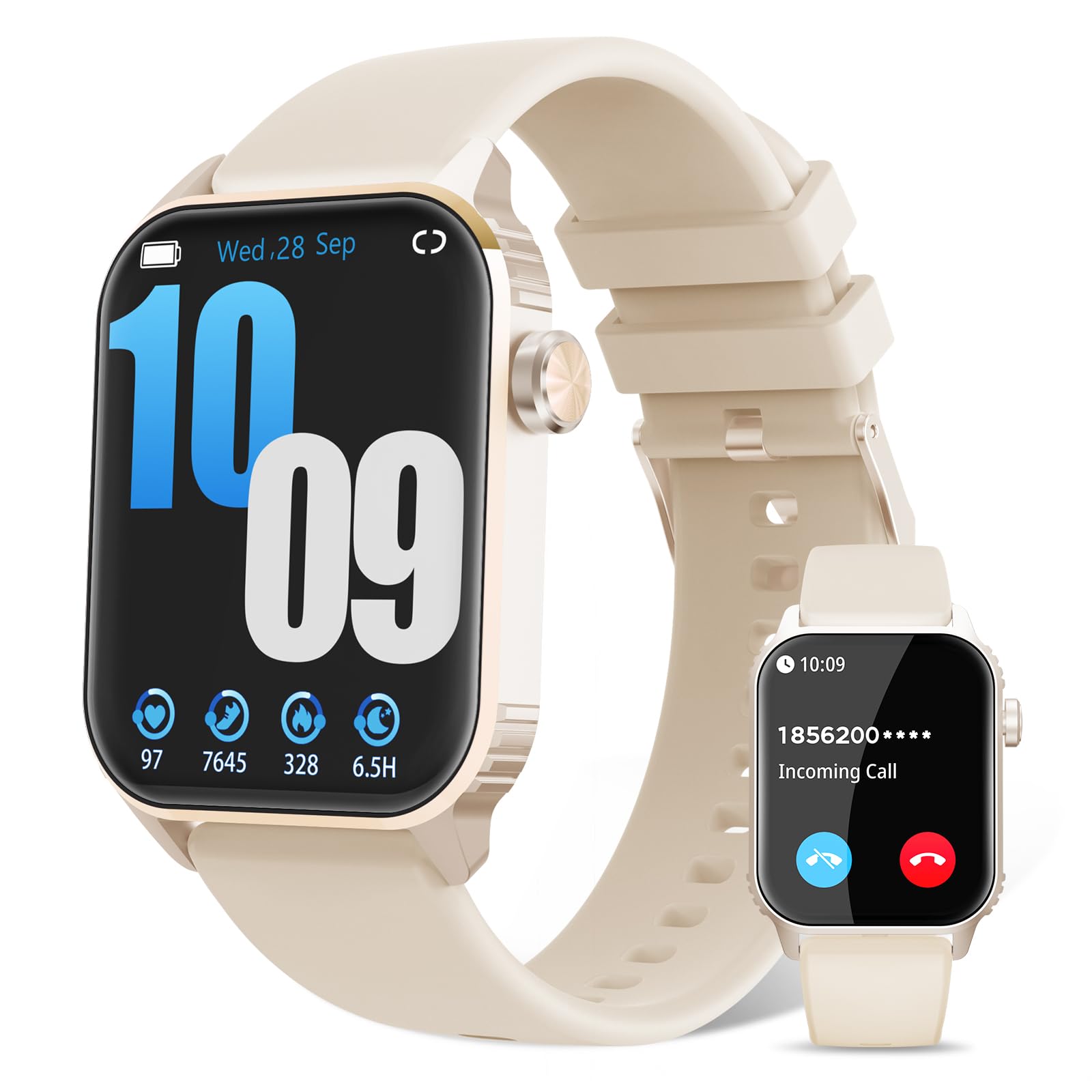 DIVOAZBVO Smart Watches for Women, 120 Sports Modes Smartwatch with 1.83 inches HD Display, Heart Rate/Sleep Monitor, IP67 Water