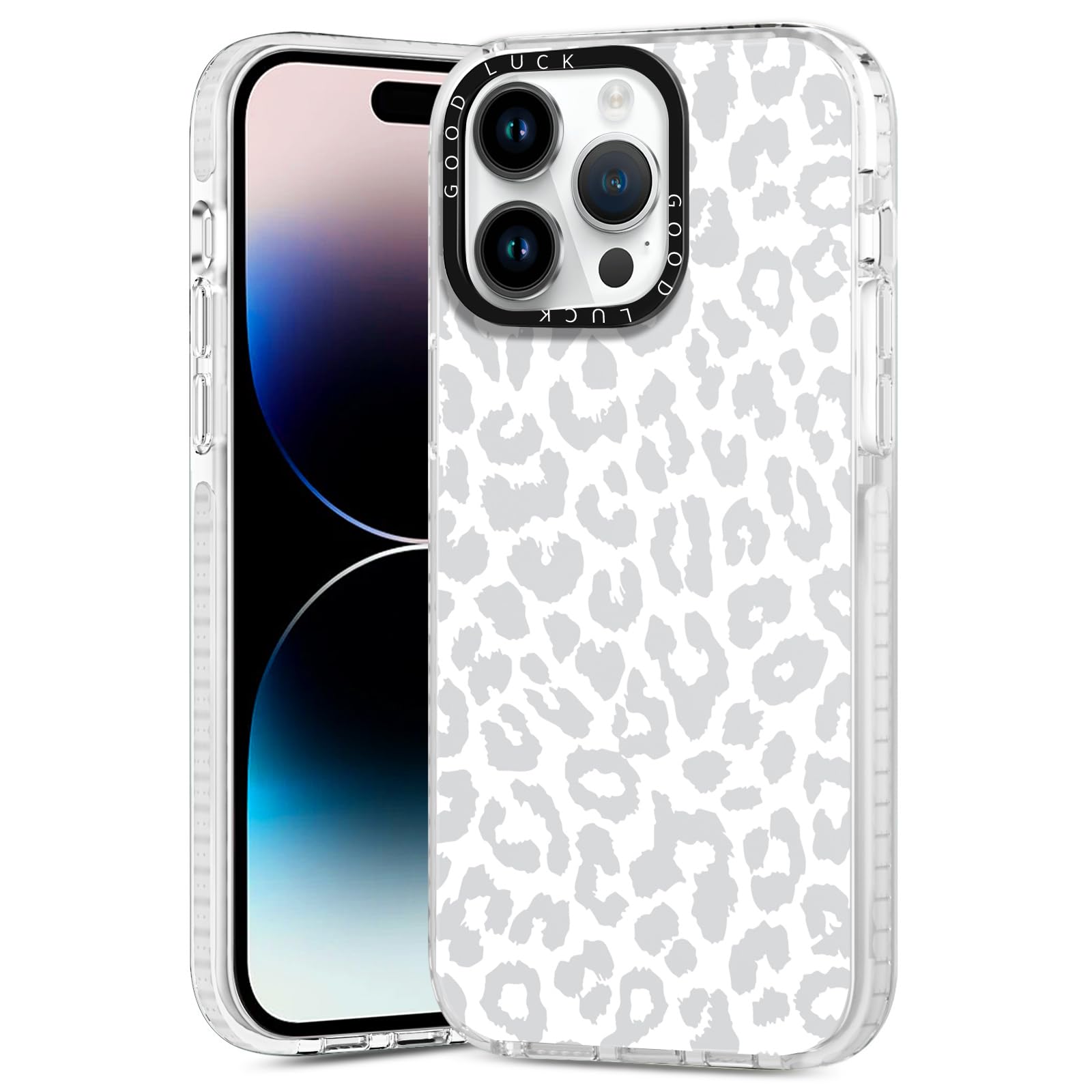 Rumdey 2 Pack Clear Cases For Iphone 13 Pro Case 6.1 Inch, Clear With Cute Fashion Leopard Cheetah Patterns For Girls Women Men