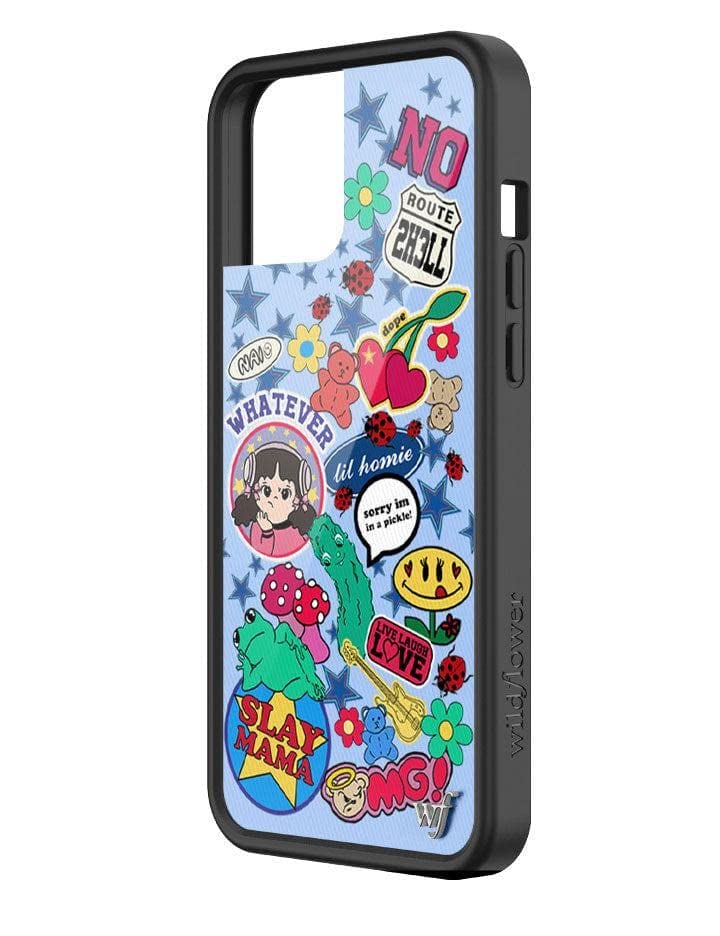 Wildflower iPhone 12 Pro Max Case Nailea Design Baby Blue Rubber