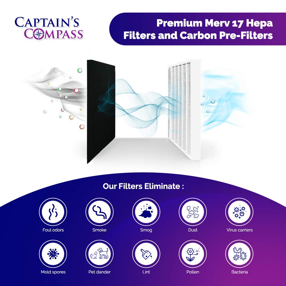 Captain'S Compass Hrf Ap1 Replacement Carbon Pre Filter 16X48 (1 Pack) For Honeywell
