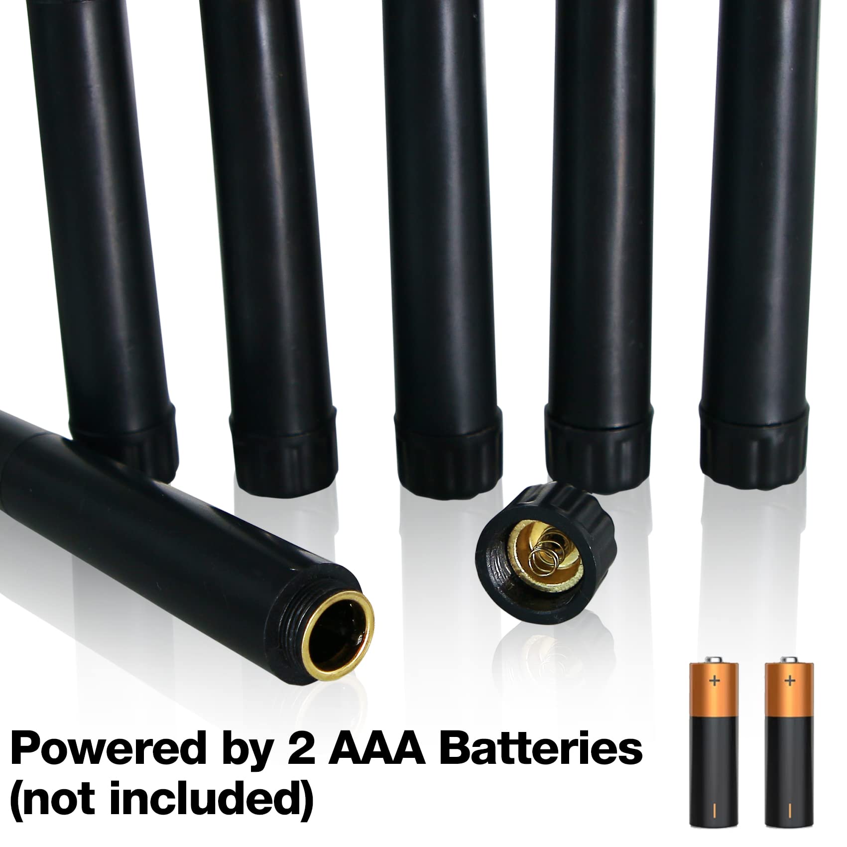 Ni Jasw Black Flameless Taper Candles With Remote, Flickering Battery Operated Halloween Led Candlesticks Set Of 6