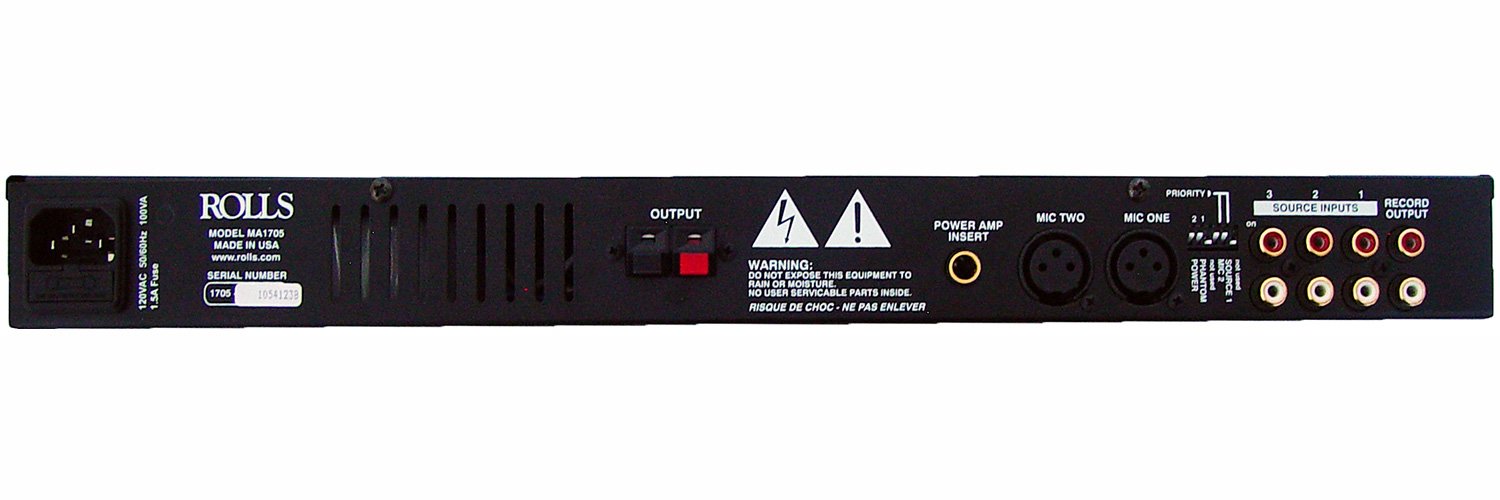 Rolls Ma1705 70 Volt Mixer Amplifier, 70 W