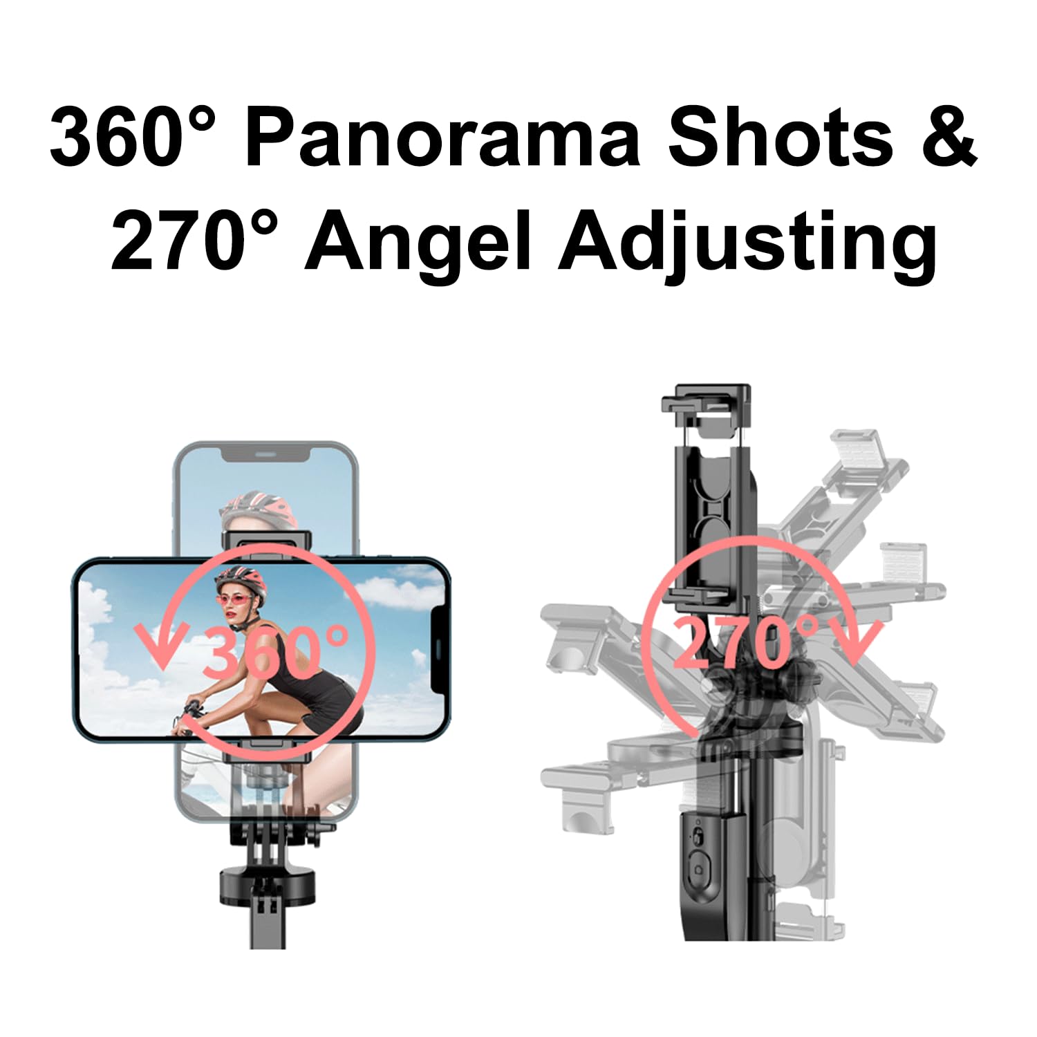 Tripod With 360 Degree Rotatable Phone Holder For Photography, Video Shooting, Live Streaming, Vlog, Youtube Video, Facetime, Sk