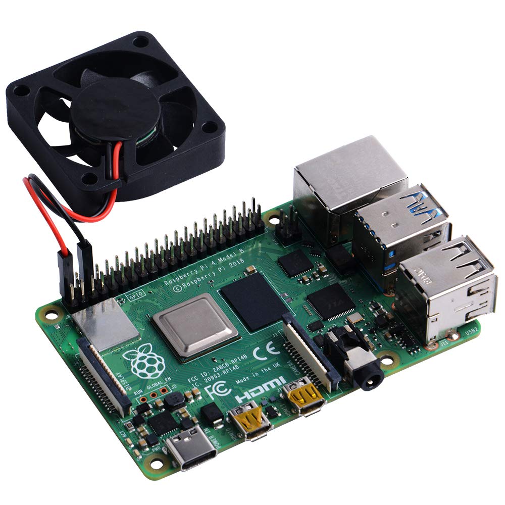 Geeekpi 2Pcs Quiet Fan For Raspberry Pi 4, Pi Cooling Fan 40X40X10Mm 4010 Fan Dc 5V 3.3V Brushless Cpu Cooling Fan Cooler Radiat