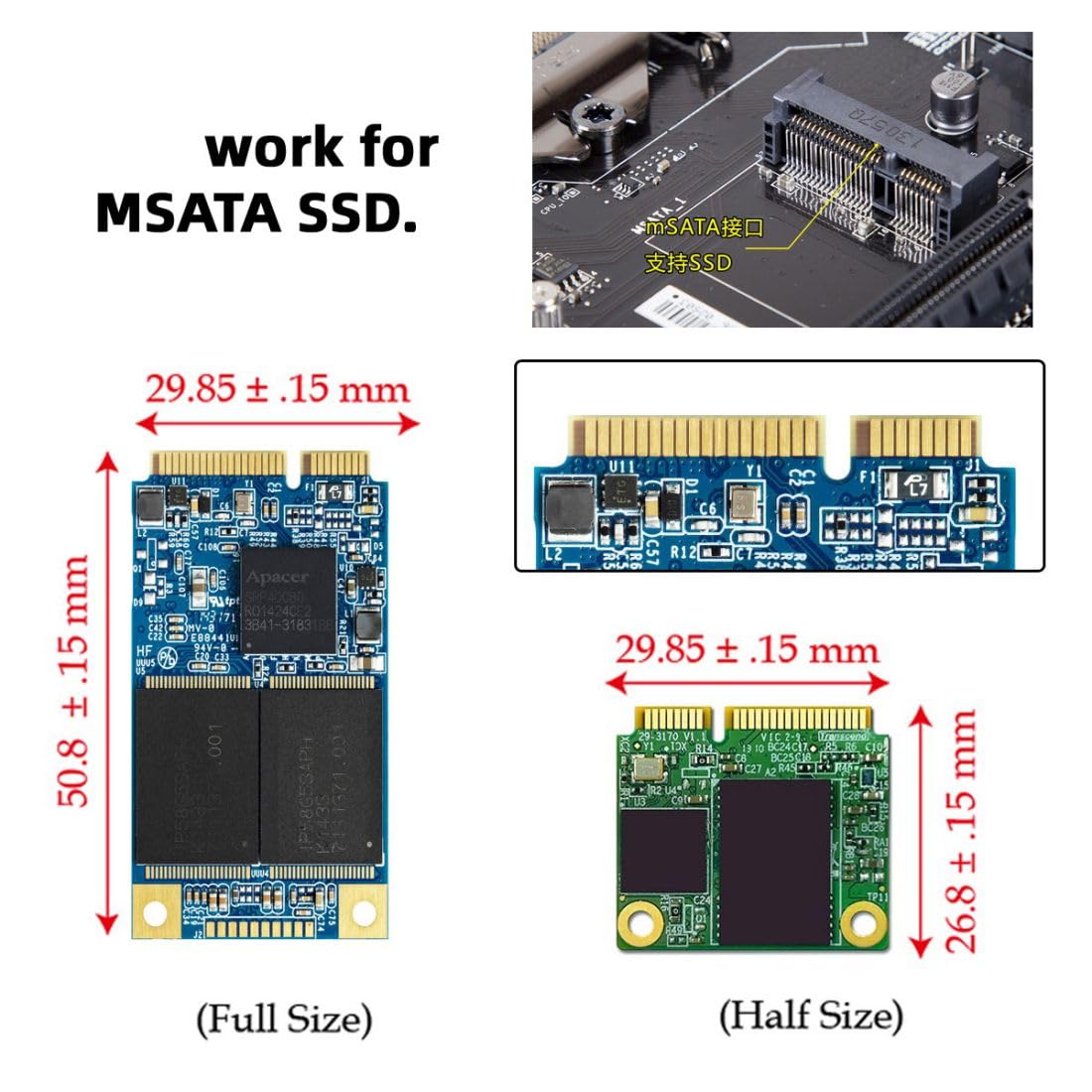 Chenyang M.2 Ngff & Msata Ssd To Sata 2.5 Inch Hard Disk Case Enclosure(Not Work For Nvme Ssd)