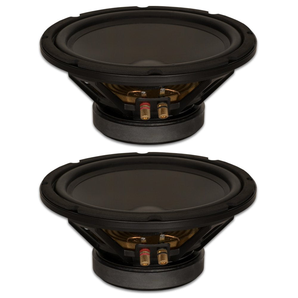 Goldwood Sound, Inc. Stage Subwoofer, Heavy Duty 8ohm 10 Woofers 400 Watts Each Replacement 2 Speaker Set (GW-10PC-8-2)