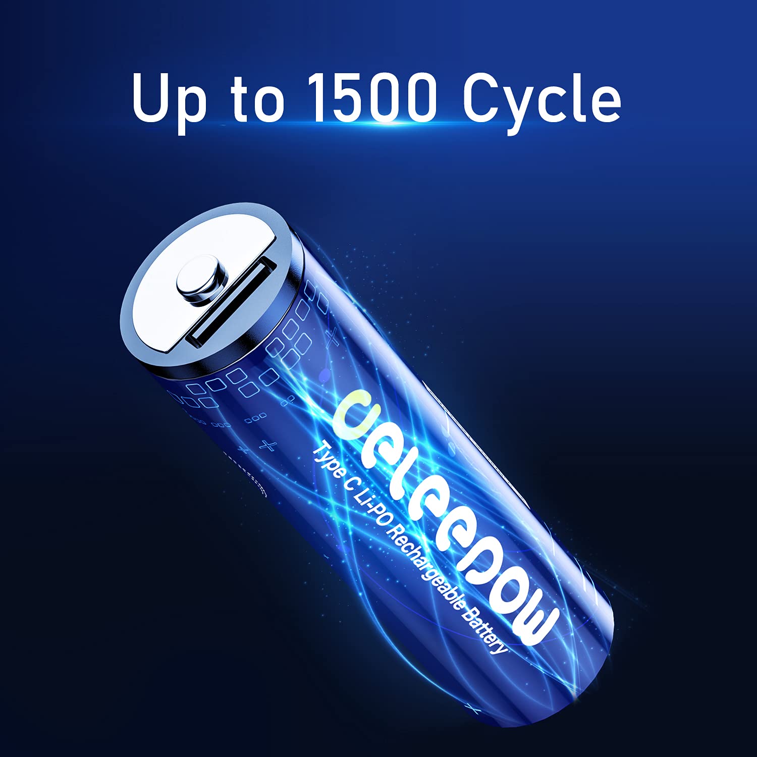 Deleepow Rechargeable Aa Batteries Usb 3400Mwh Aa Lithium Rechargeable Batteries 1500 Cycle With Usb C Cable 4 Pack