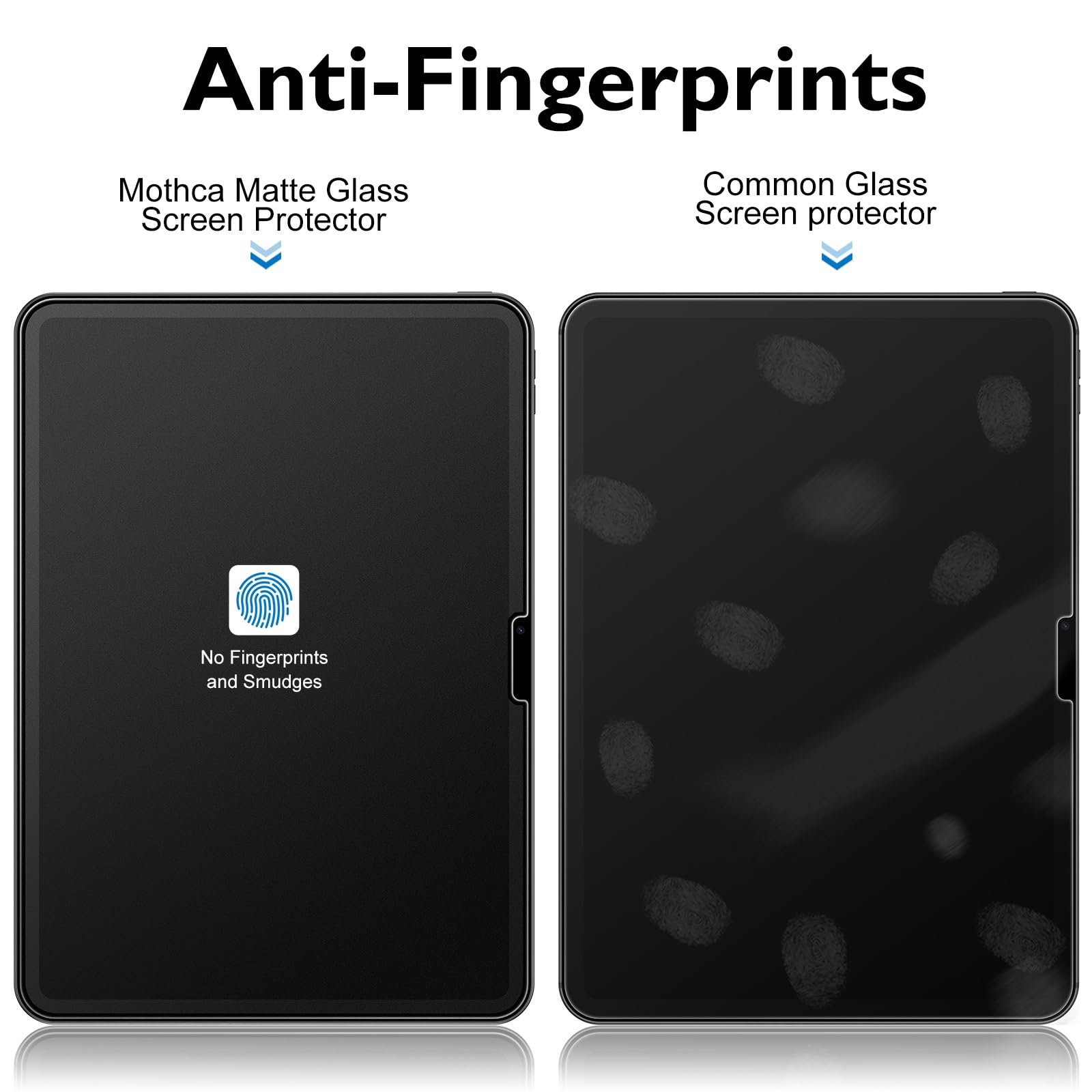 Mothca Matte Glass Screen Protector For Ipad Air 11 Inch M2 2024 (6Th Generation) With Easy Installation Frame, Anti Glare & Ant