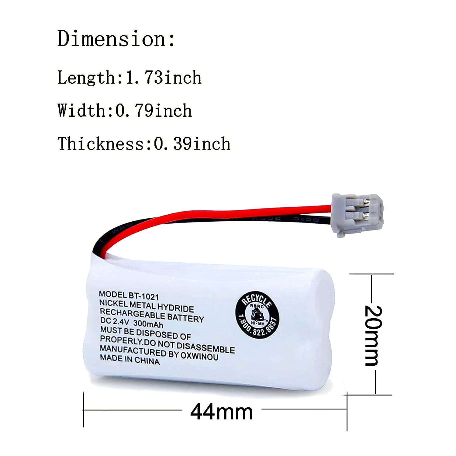 Oxwinou Bt 1021 2.4V 300Mah Cordles Phone Battery Compatible With For Uniden Uniden 6.0 Bt 1016 Bt 1008 Bt 1025 Bbtg0847001 Bbtg
