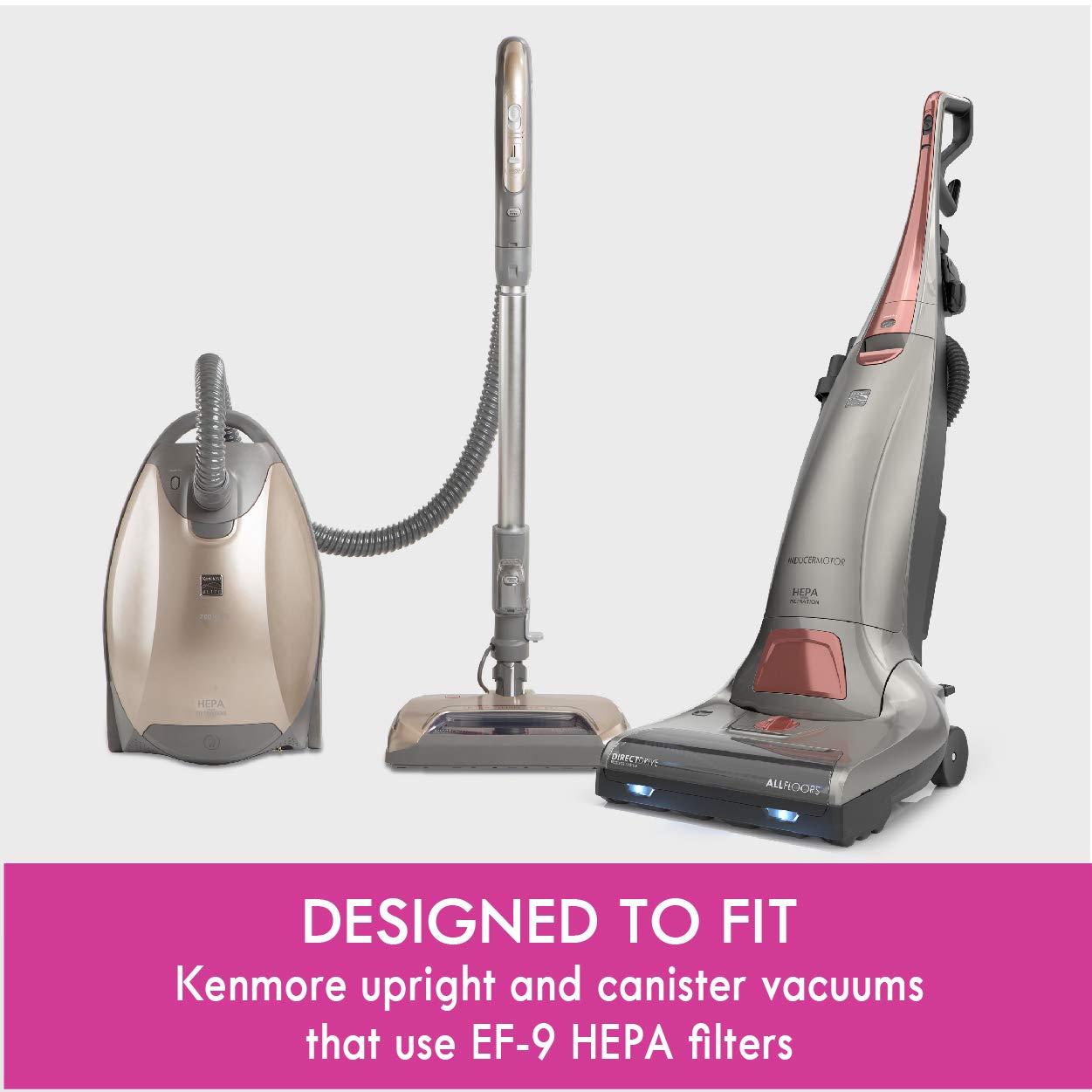 Kenmore 53296 Ef 9 Media Vacuum Cleaner Exhaust Filter For Upright And Canister Vacuums, White