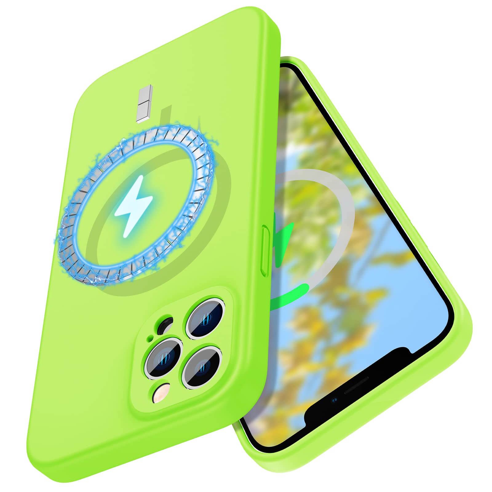 Mcfance Silicone Magnetic Case For Iphone 12 Pro Max Magsafe Case Silicone Phone Case With Microfiber Lining For Iphone 12 Pro M