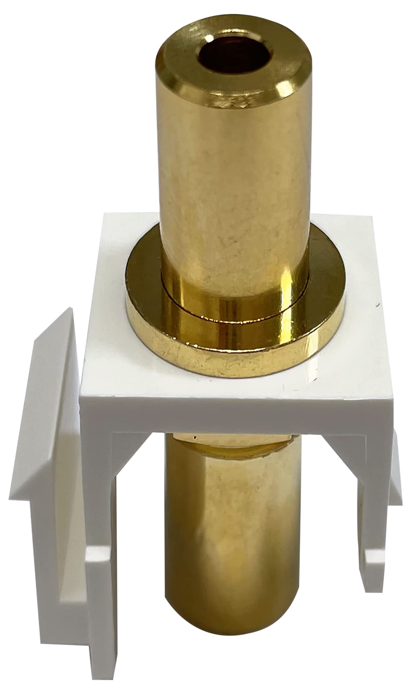 Ntw 3.5Mm Silver F/F Feed Through Snap In Keystone Jack Insertwhite Nky Ff/3.5