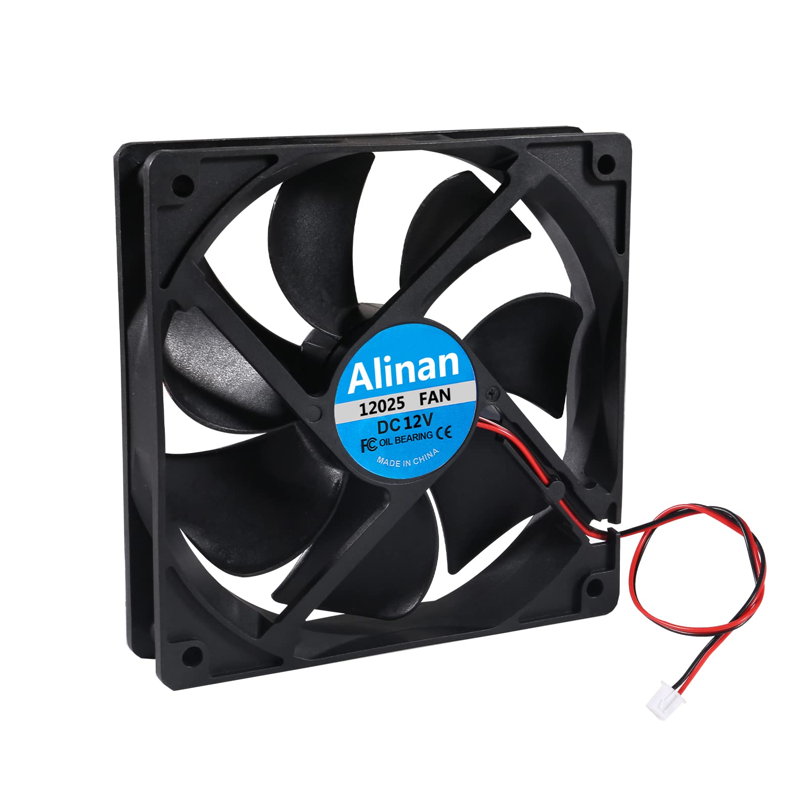Alinan 4Pcs 12025 12V Fan 120X120X25Mm 2 Pin Sleeve Bearing Brushless Dc Cooling Fan 3D Printer Cooling Fan Computer Fan