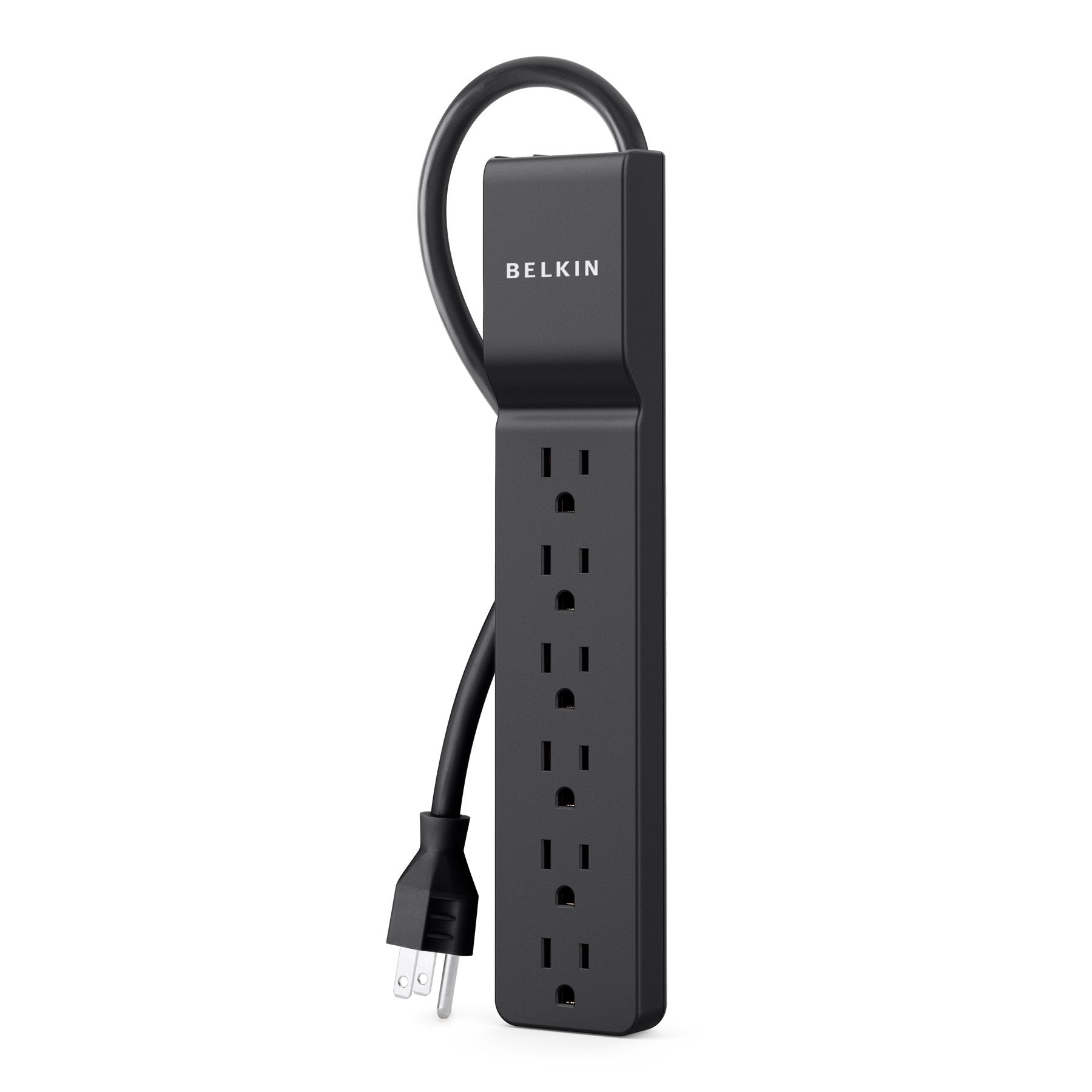 Belkin 6 Outlet Home And Office Surge Protector With Essential Power Filtration And 4Ft Cord, 700 Joules, Black