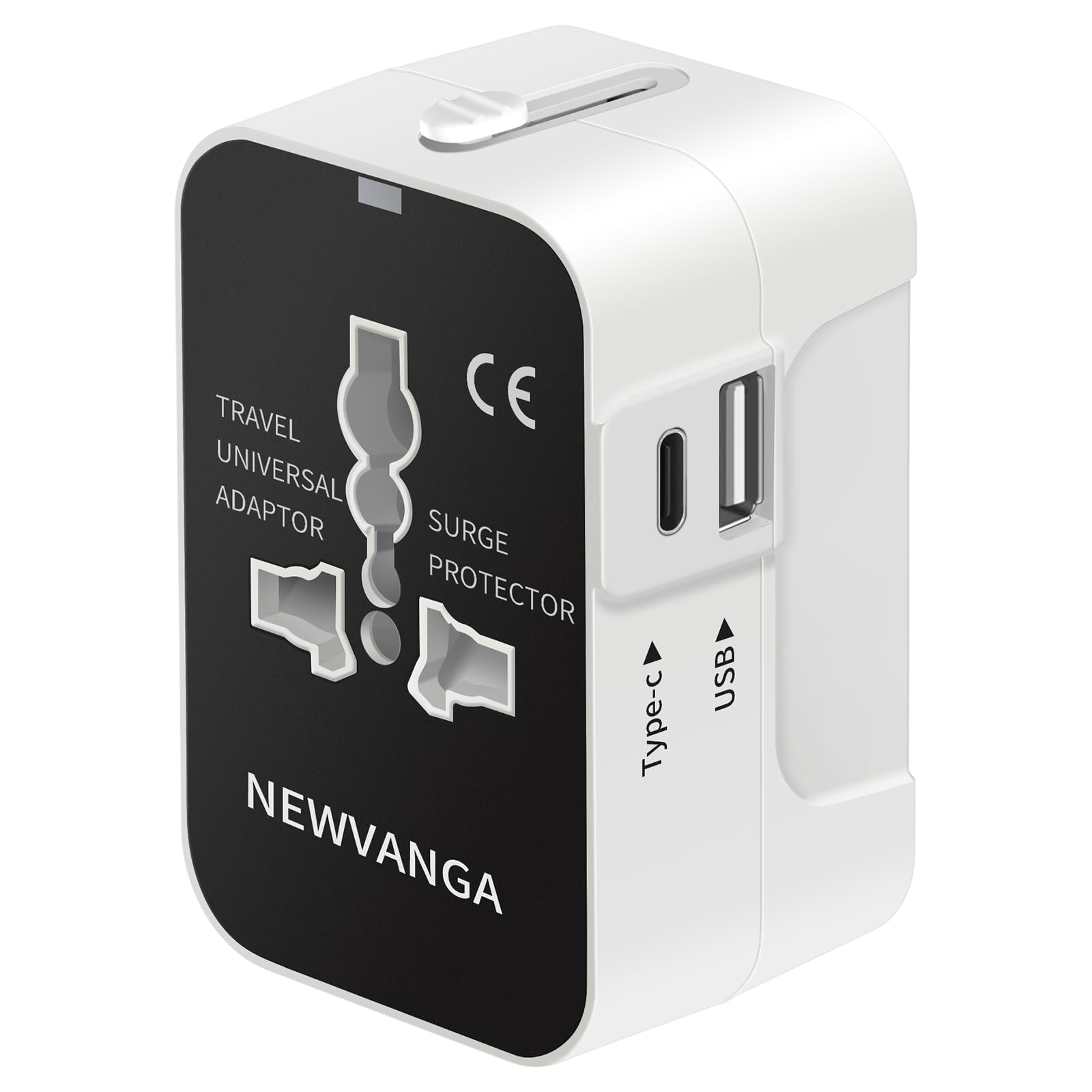 International Universal All in One Worldwide Travel Adapter Wall Charger AC Power Plug Adapter with USB C Charging Ports for USA
