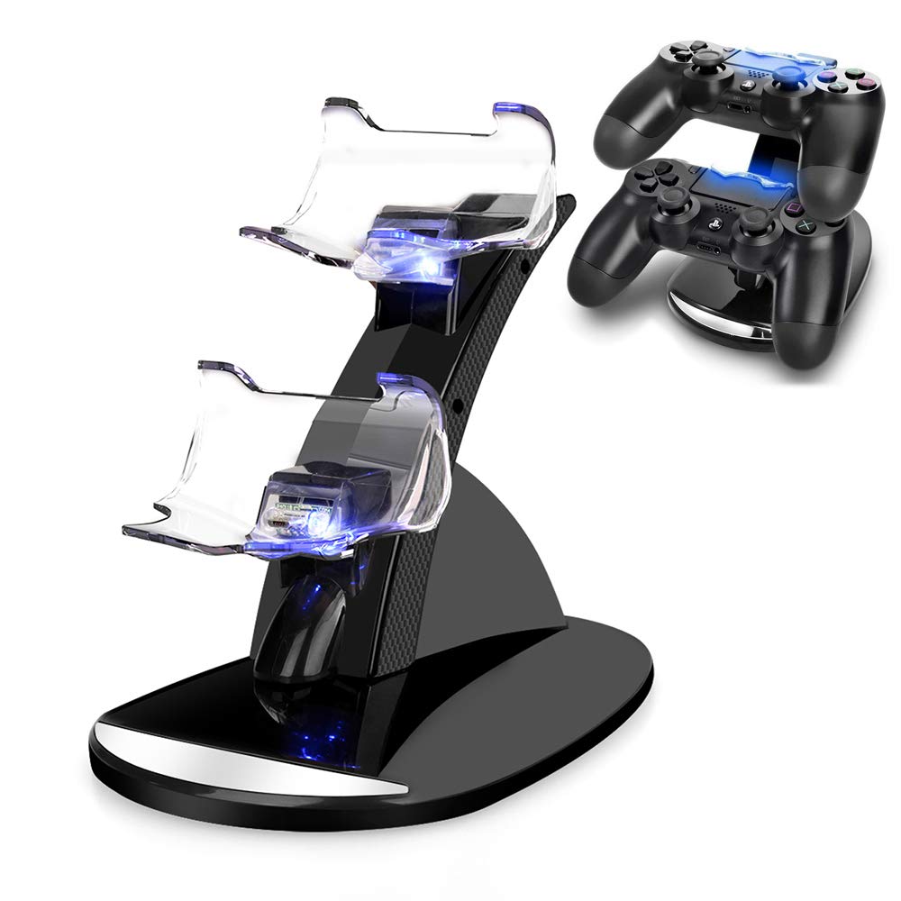 Ps4 Controller Charger Charging Station, Vseer Dual Shock Ps4 Chargers Controller Ps4 Twin Charge Docking Station Stand Ps4 Char