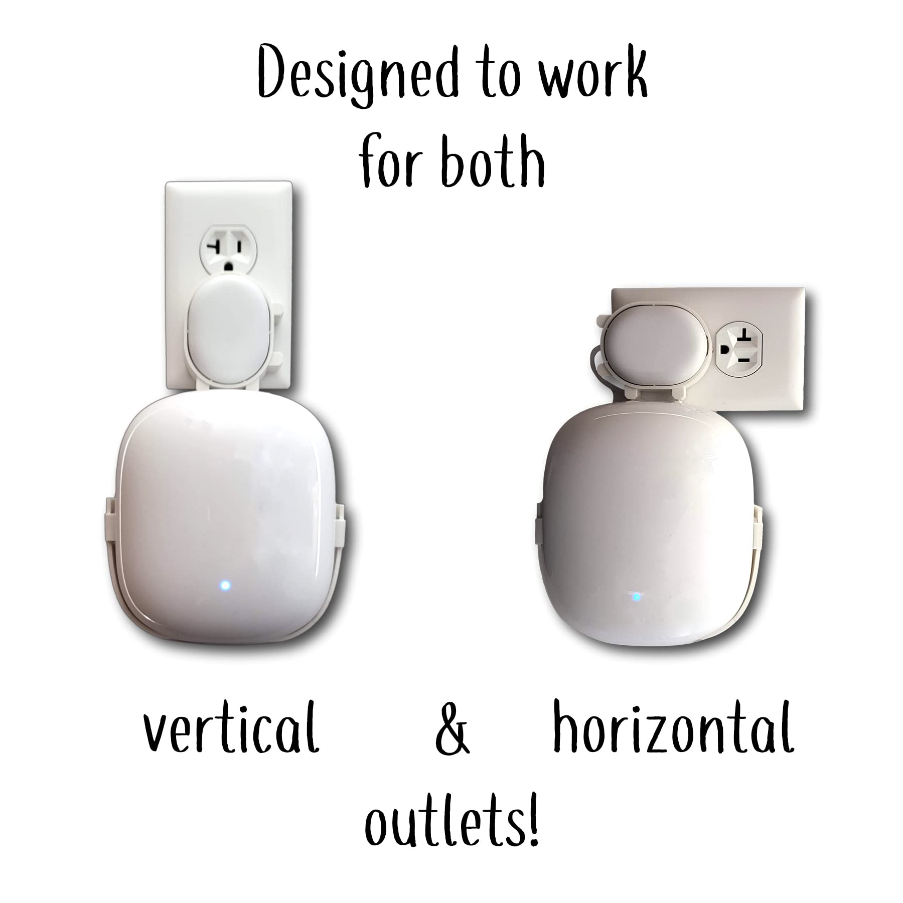 The Nest Wifi Pro Genie Wall Mount Outlet Holder Stand (3 Pack) | Lowest Profile | Open Access | No Messy Screws Or Tape | Reinf