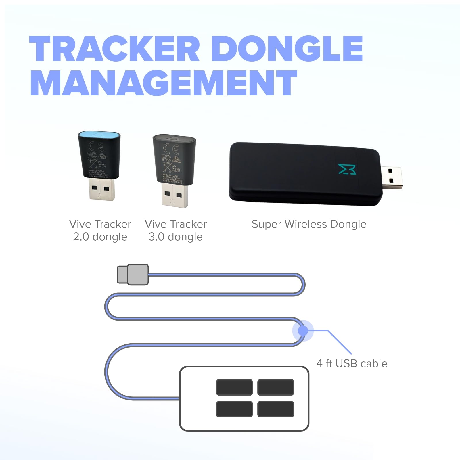 4 Port Usb Hub For Vive Tracker Usb Dongles
