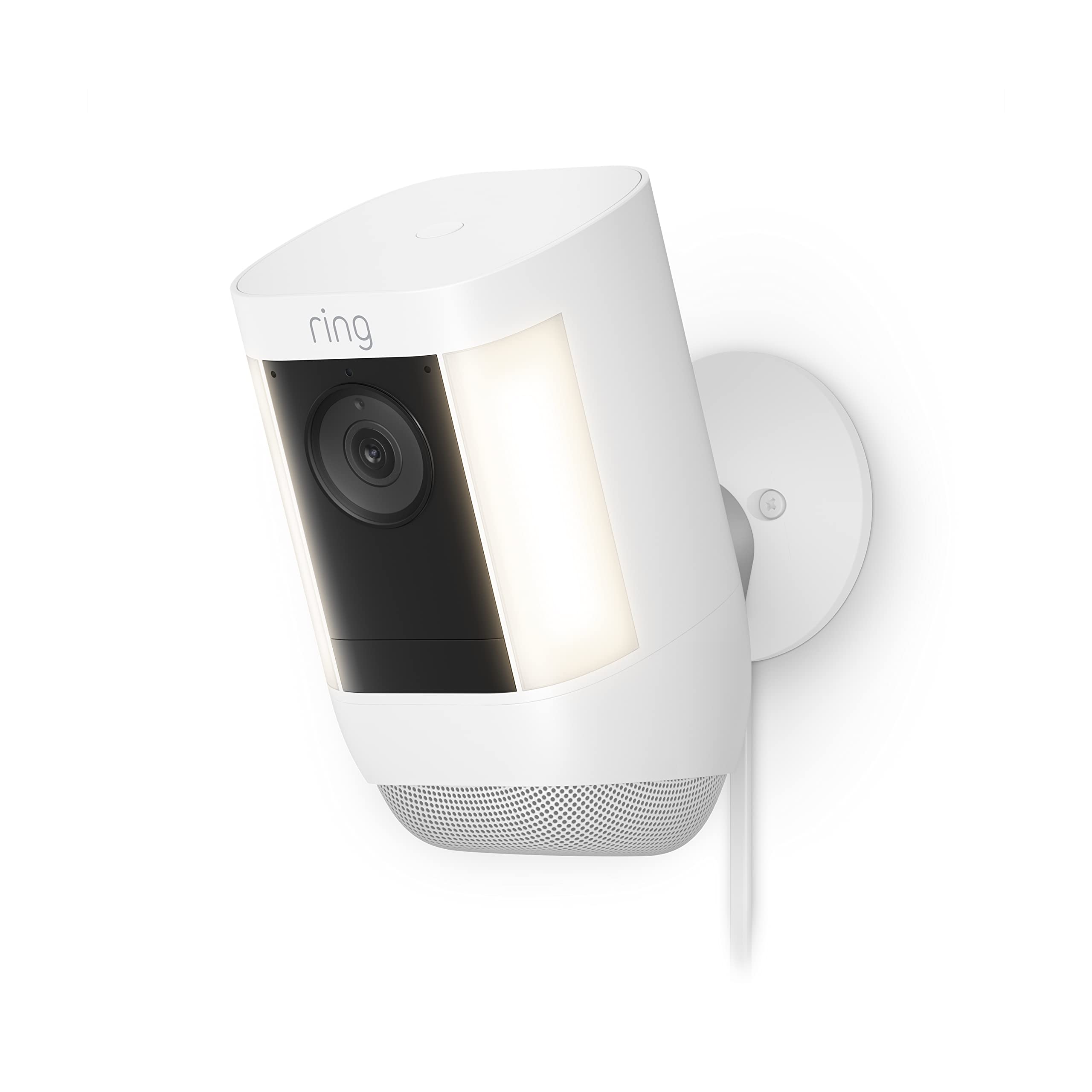 Ring Spotlight Cam Pro, Plug In | 3D Motion Detection, Two Way Talk With Audio+, And Dual Band Wifi (2022 Release)   White