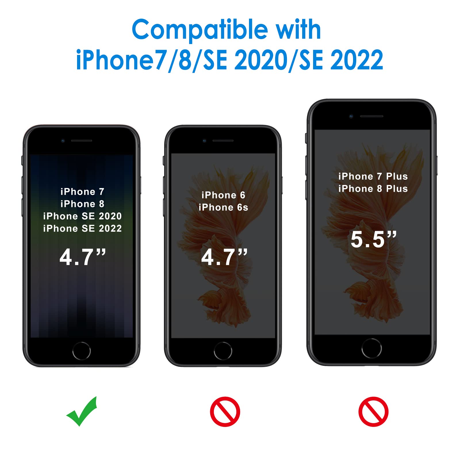 Jetech Case For Iphone Se 32 (20222020 Edition), Iphone 8 And Iphone 7, 47 Inch, Non Yellowing Shockproof Phone Bumper Cover, An