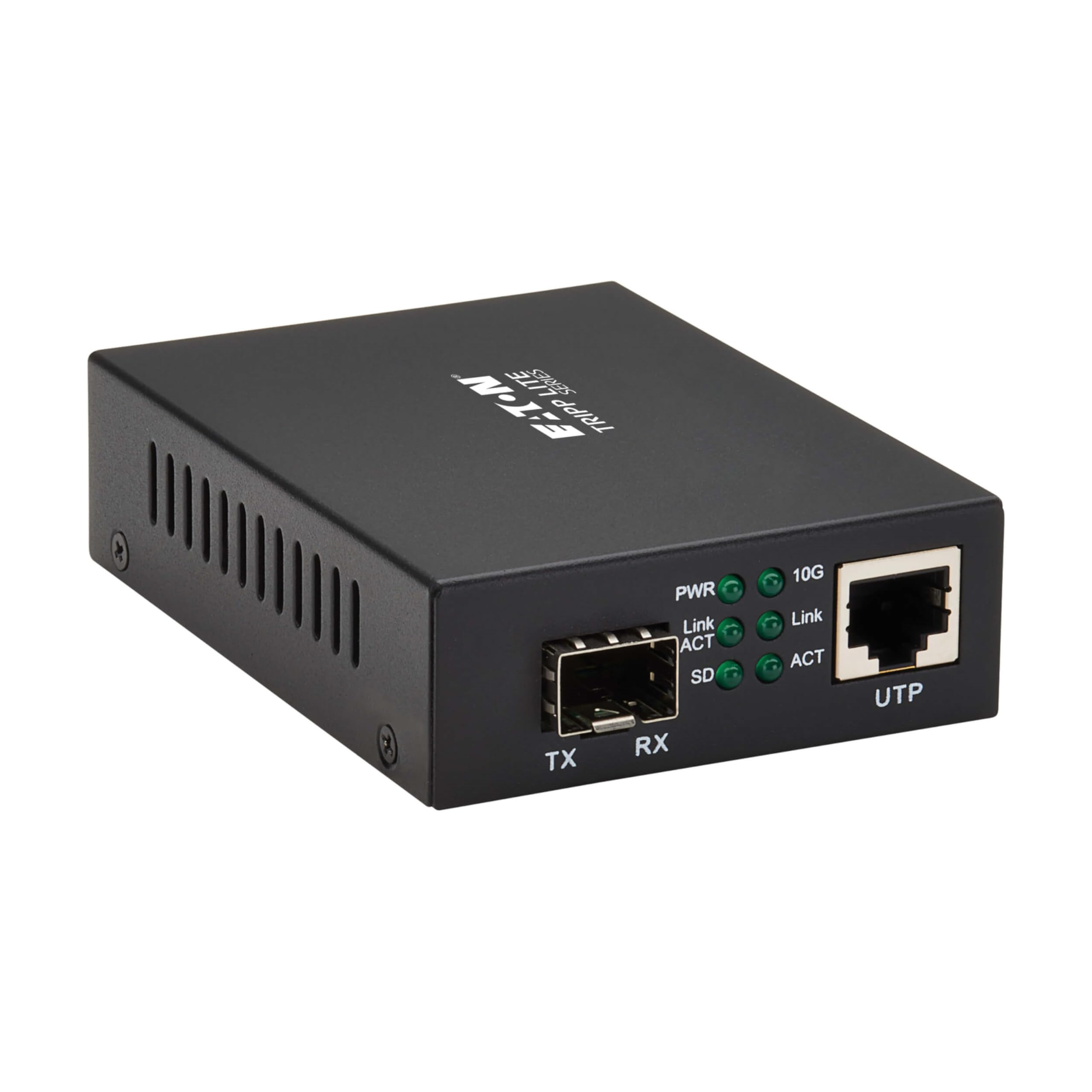 TRIPP LITE Eaton Series 10 Gigabit Open SFP+ to RJ45 Fiber Media Converter, Fiber to Ethernet Extender, 850nm & 1310nm Compatibl