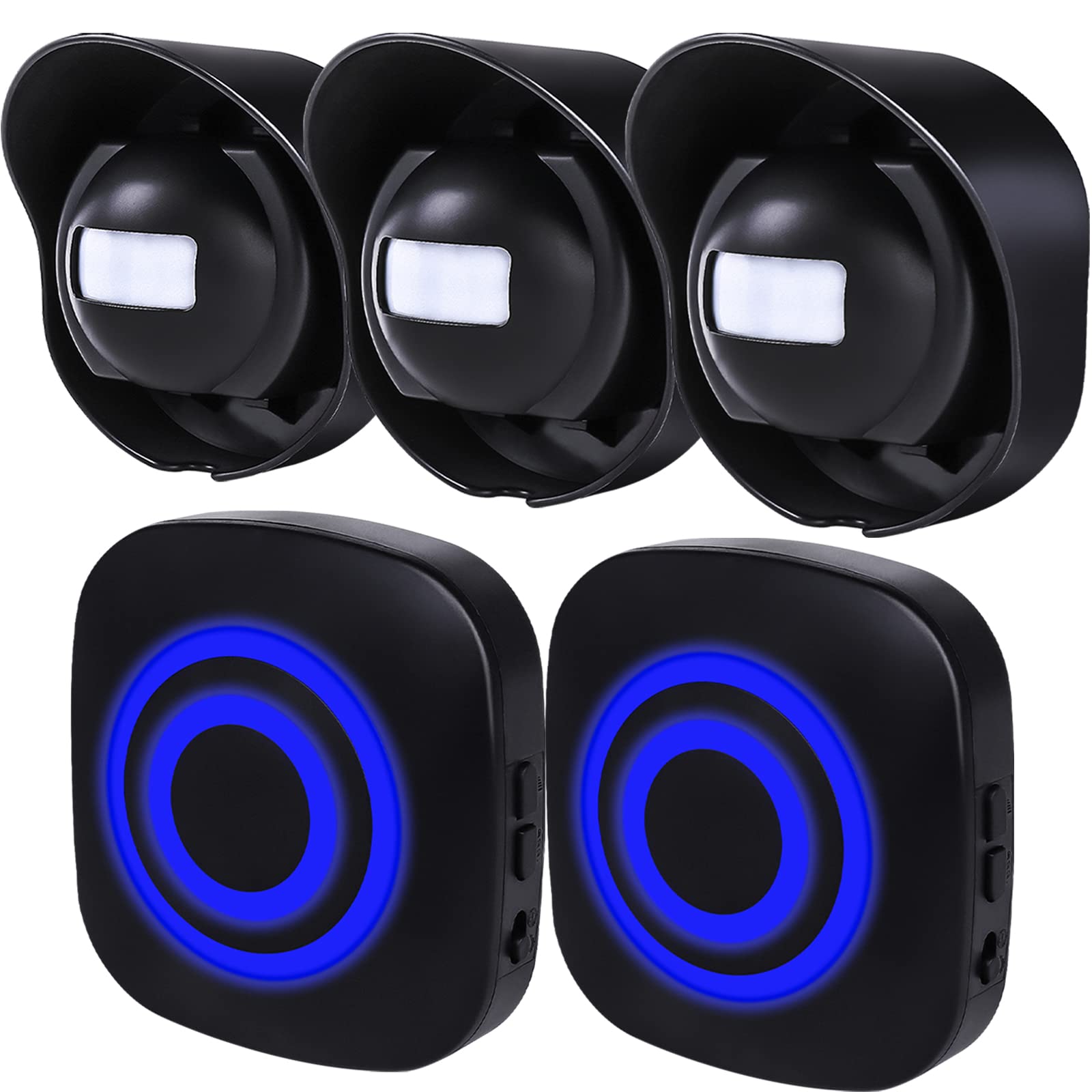 Shaogax 328Ft Range Wireless Driveway Alarm Outside Weather Resistant Motion Sensor Alarm Security Alert Protect Outdoor/Indoor 