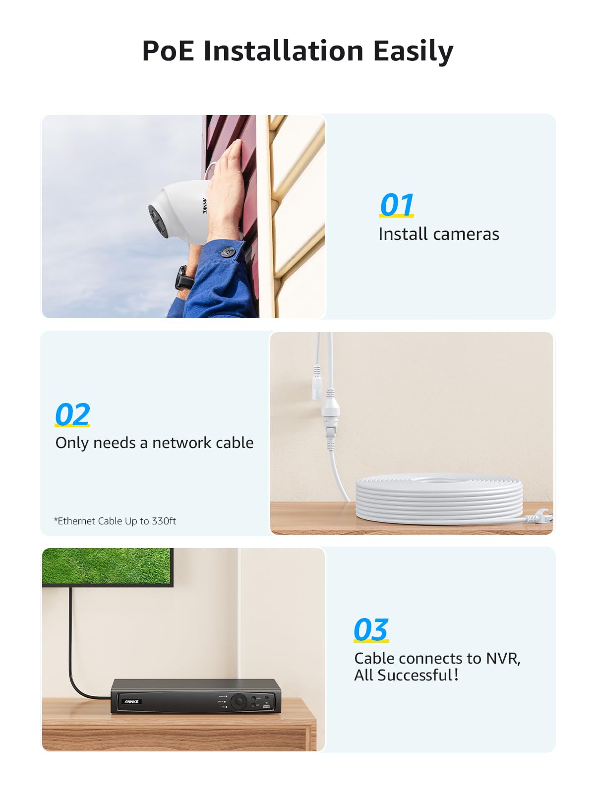 Annke 4K Poe Security Camera System With Audio Recording, 8 Channel 12Mp H.265+ Nvr With 4Pcs 8Mp Ip Turret Cams, Wide Angle, Ip67 Waterproof, Smart Dual Light, Ai Human&Vehicle Detection(2Tb Hdd)