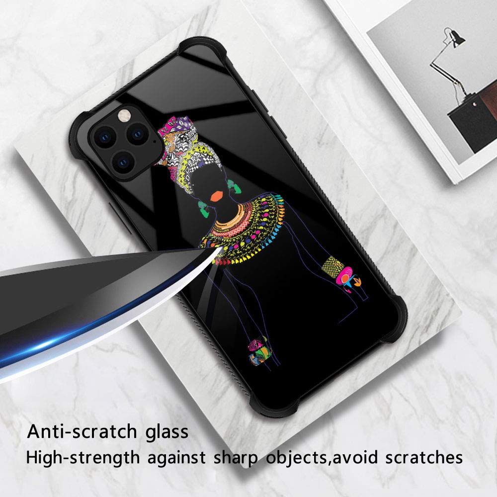 ZHEGAILIAN Phone Case for iPhone 11 Pro Indian Girl Design Anti-Scratch Organic Glass
