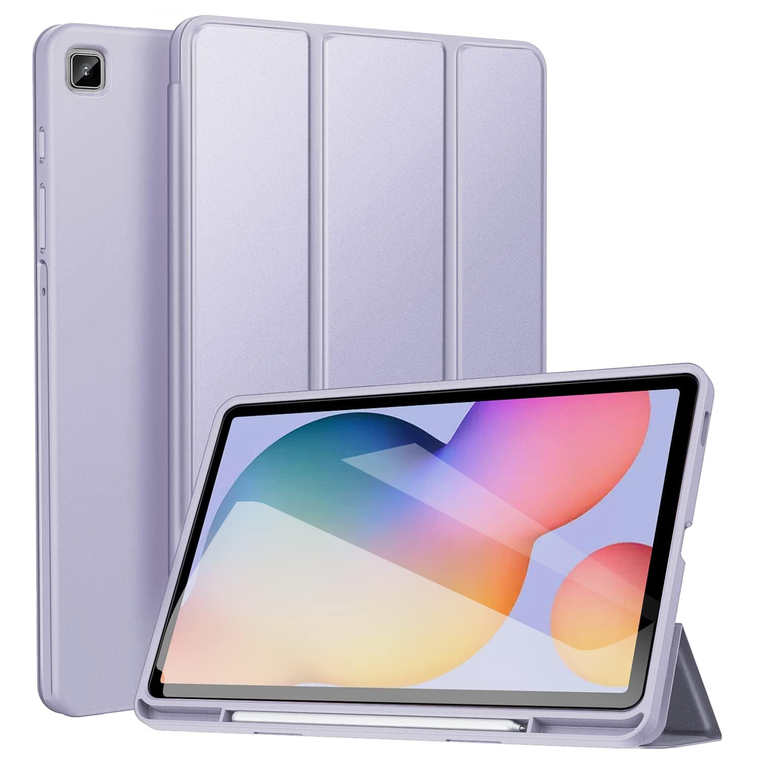 Ztotopcases For 2024/2022/2020 Galaxy Tab S6 Lite 10.4'' Case With Pen Holder,Auto Wake/Sleep,Pu Lightweight Trifold Stand Folio