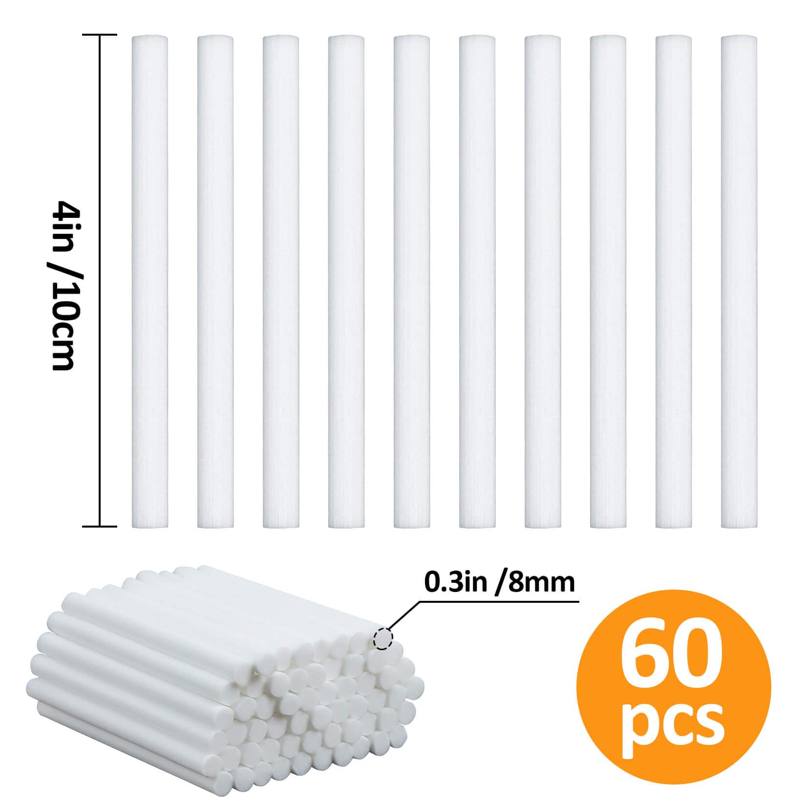 60Pcs Humidifier Stick Filter Refill   Mini Humidifier Filter Sticks Air Diffuser Pure Wicks Refill Cotton Filter Sticks Replace
