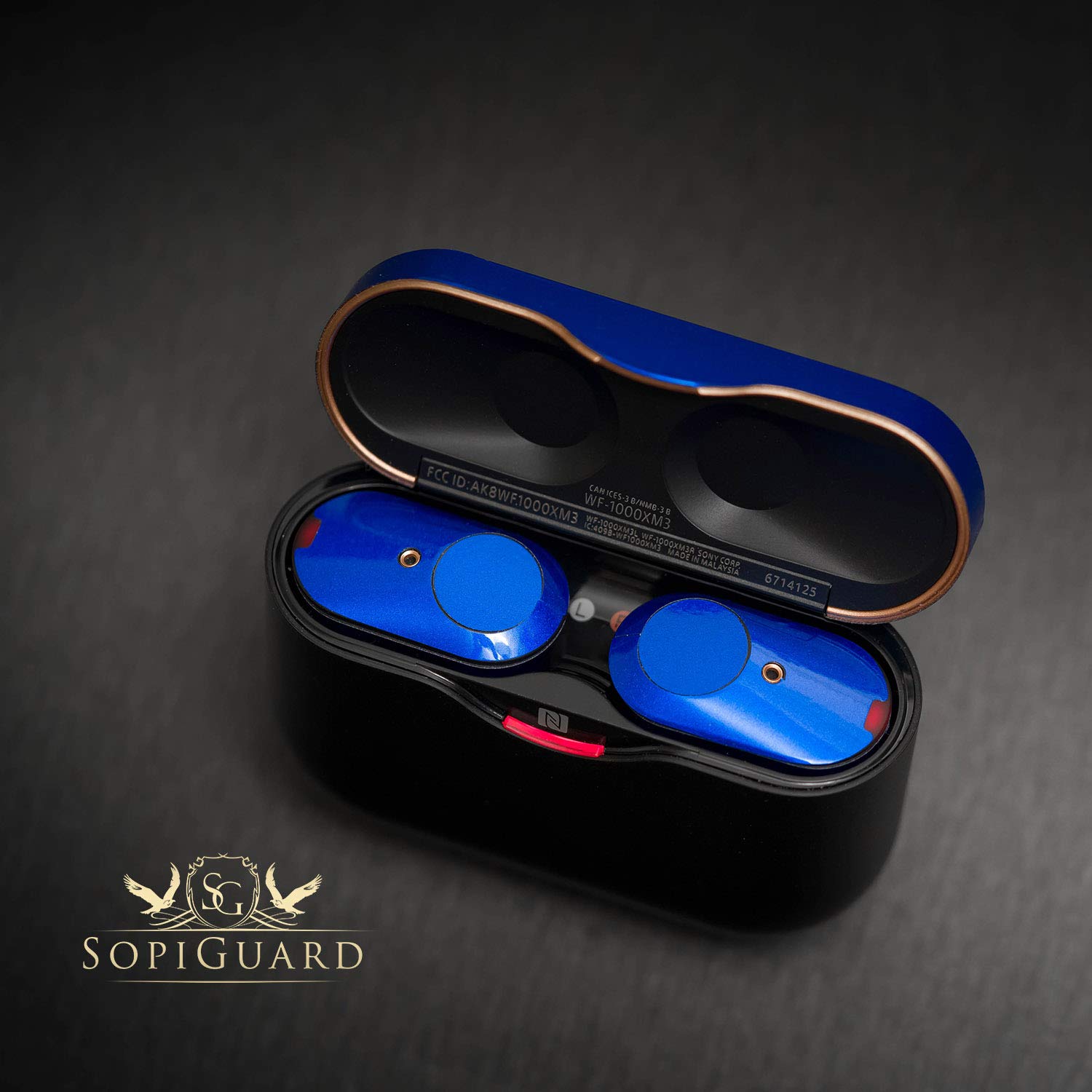 Sopiguard Sticker For Surface Duo Phone Edge To Edge Precision Vinyl Skin Wrap (Gloss Fire Blue)