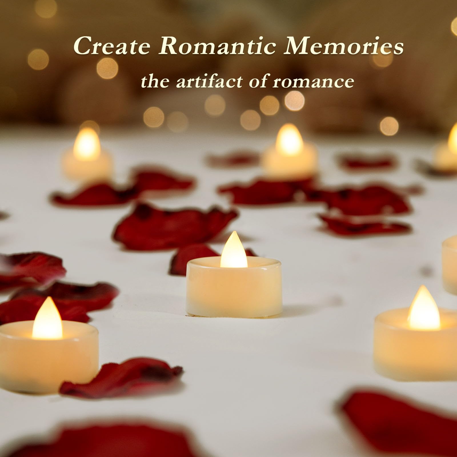 Amagic 30Pcs Flickering Flameless Tea Lights Battery Operated, 200+ Hours Long Lasting Electric Candle For Wedding Table Centerp
