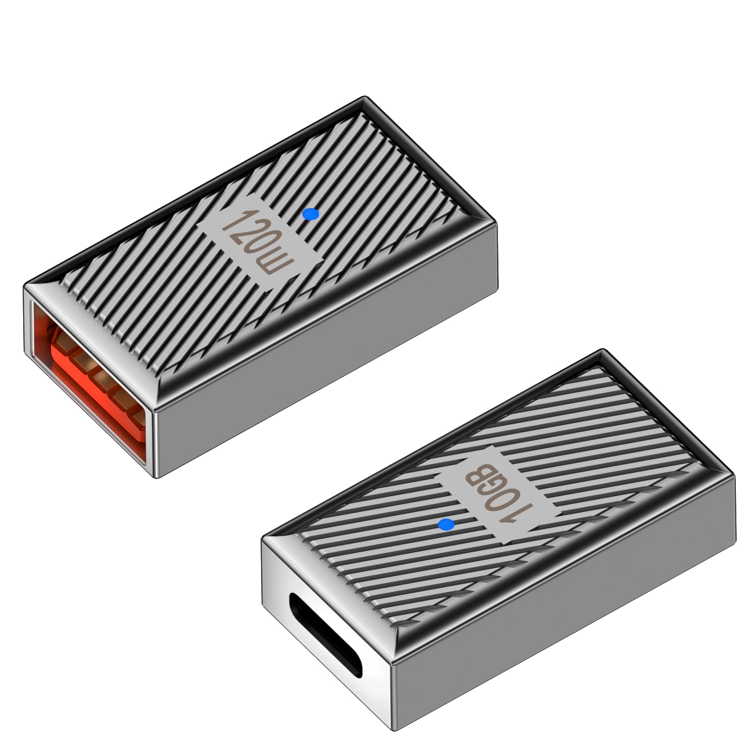 Wlgq Usb3.1 Type C Female To A Female 120W Charging Adapter 10Gbps Aluminum Alloy Shell