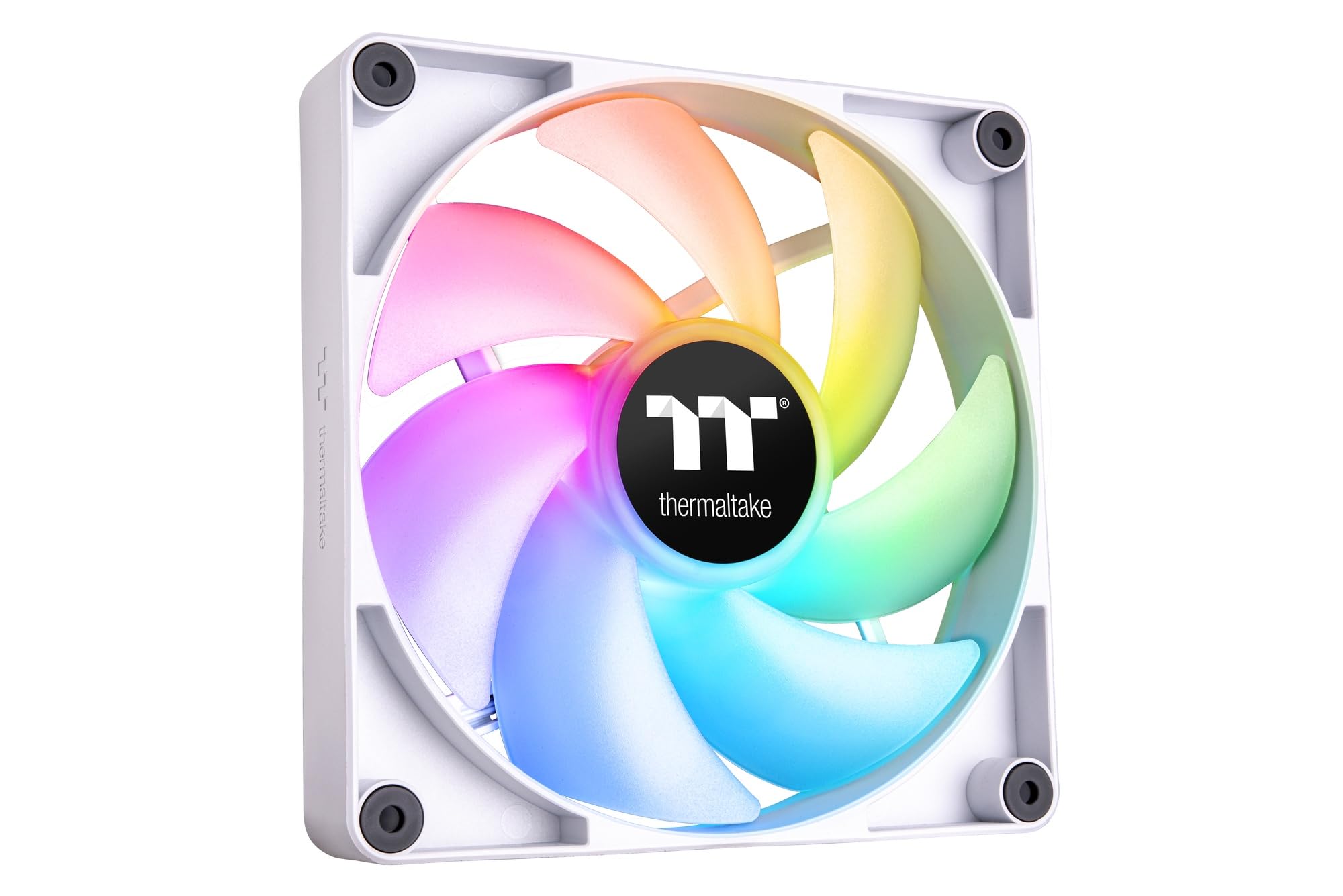 Thermaltake CT140 ARGB Sync PC Cooling Fan White (2 Fan Pack) ARGB Compatible 140mm PC Case Fan White CL-F154-PL14SW-A FN2003