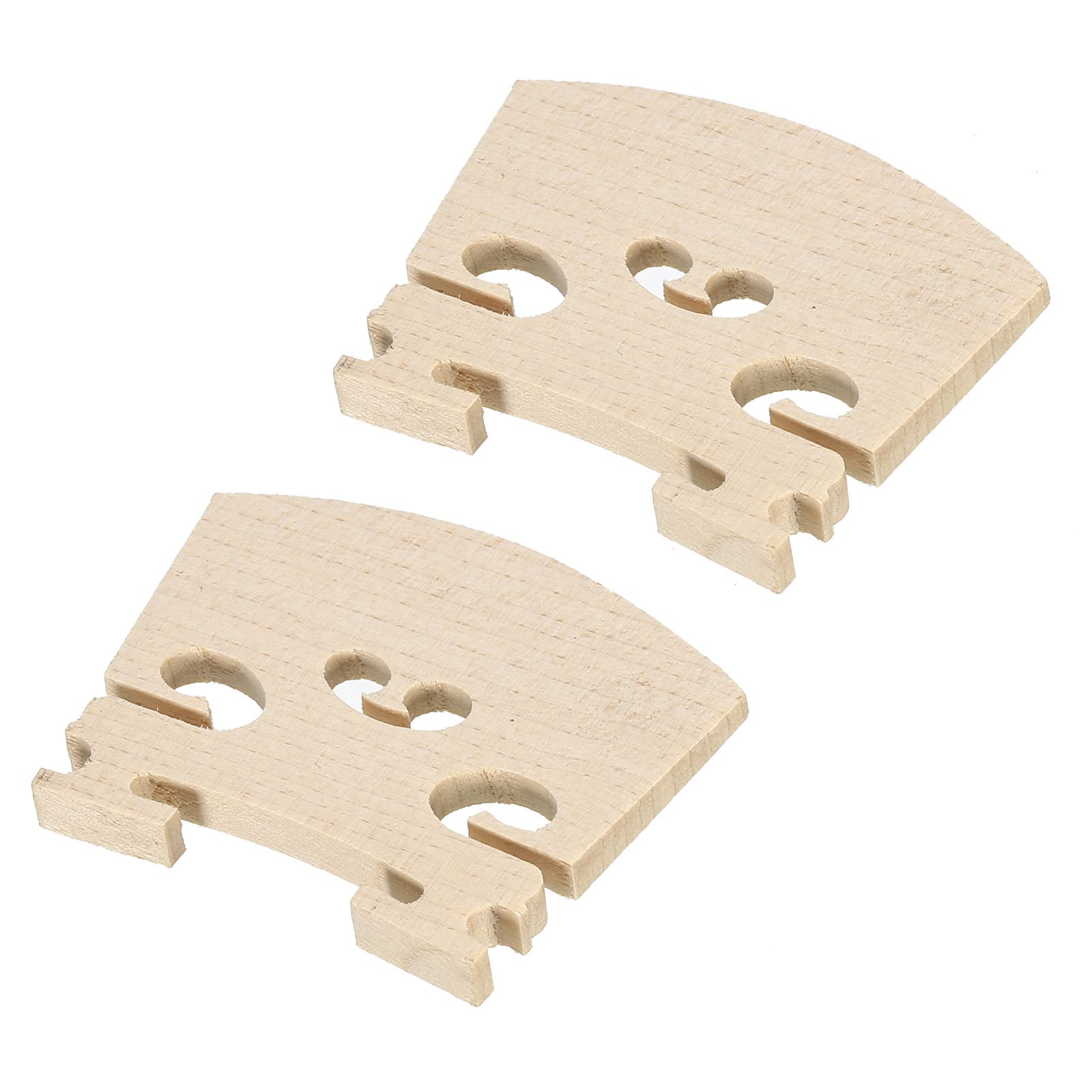 MECCANIXITY 1/2 Violin Bridge Maple Wood Violin Parts for 1/2 Violin, Pack of 2
