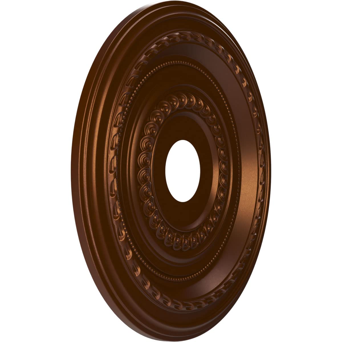 Ekena Millwork Cmp19Cocdc Cole Thermoformed Pvc Ceiling Medallion (Fits Canopies Up To 5 1/8''), 19''Od X 3 1/2''Id X 1''P, Meta