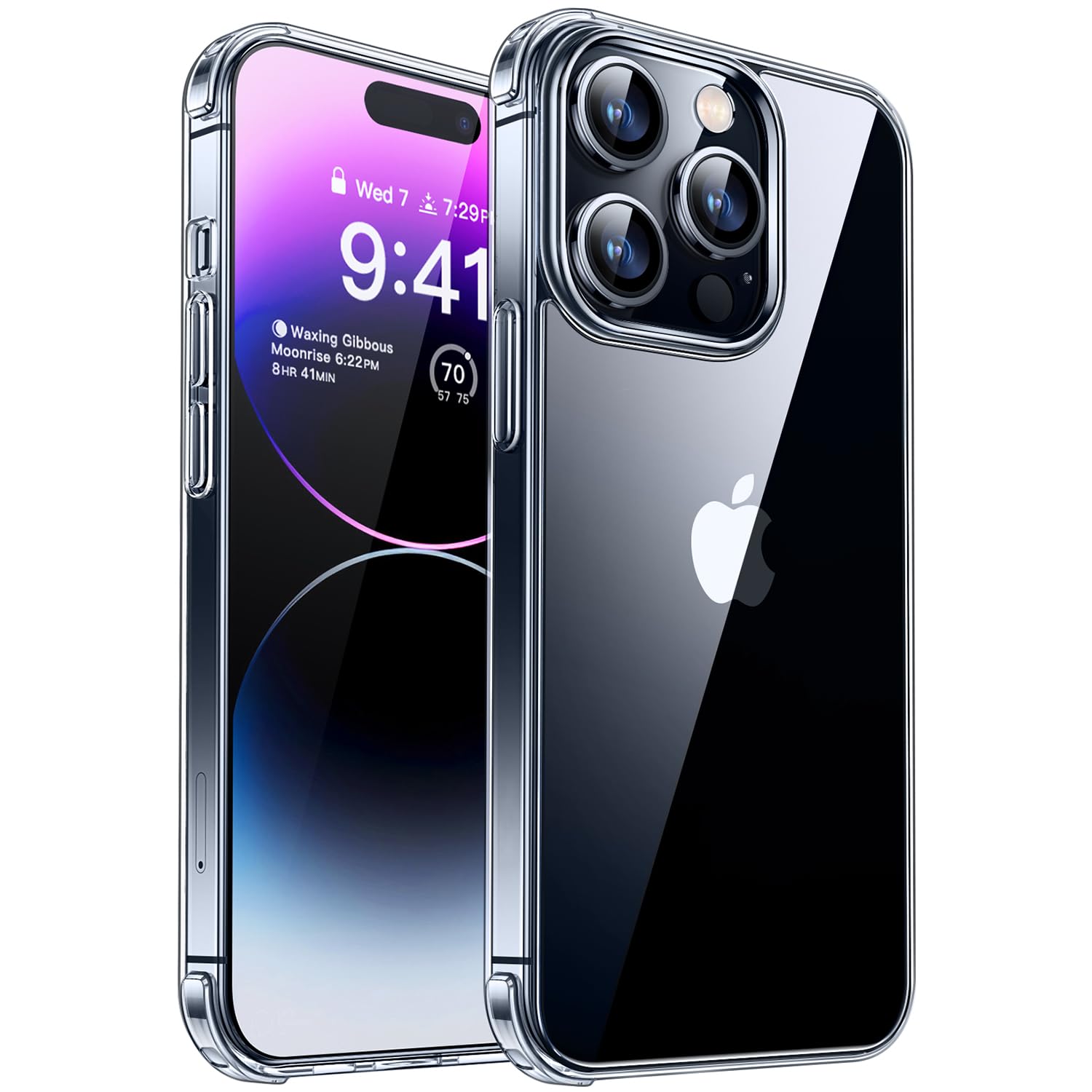 Canshn Clear Compatible With Iphone 14 Pro Max Case, [3.0Mm Raised Airbags][Not Yellowing] Shockproof Protective Phone Case Cove