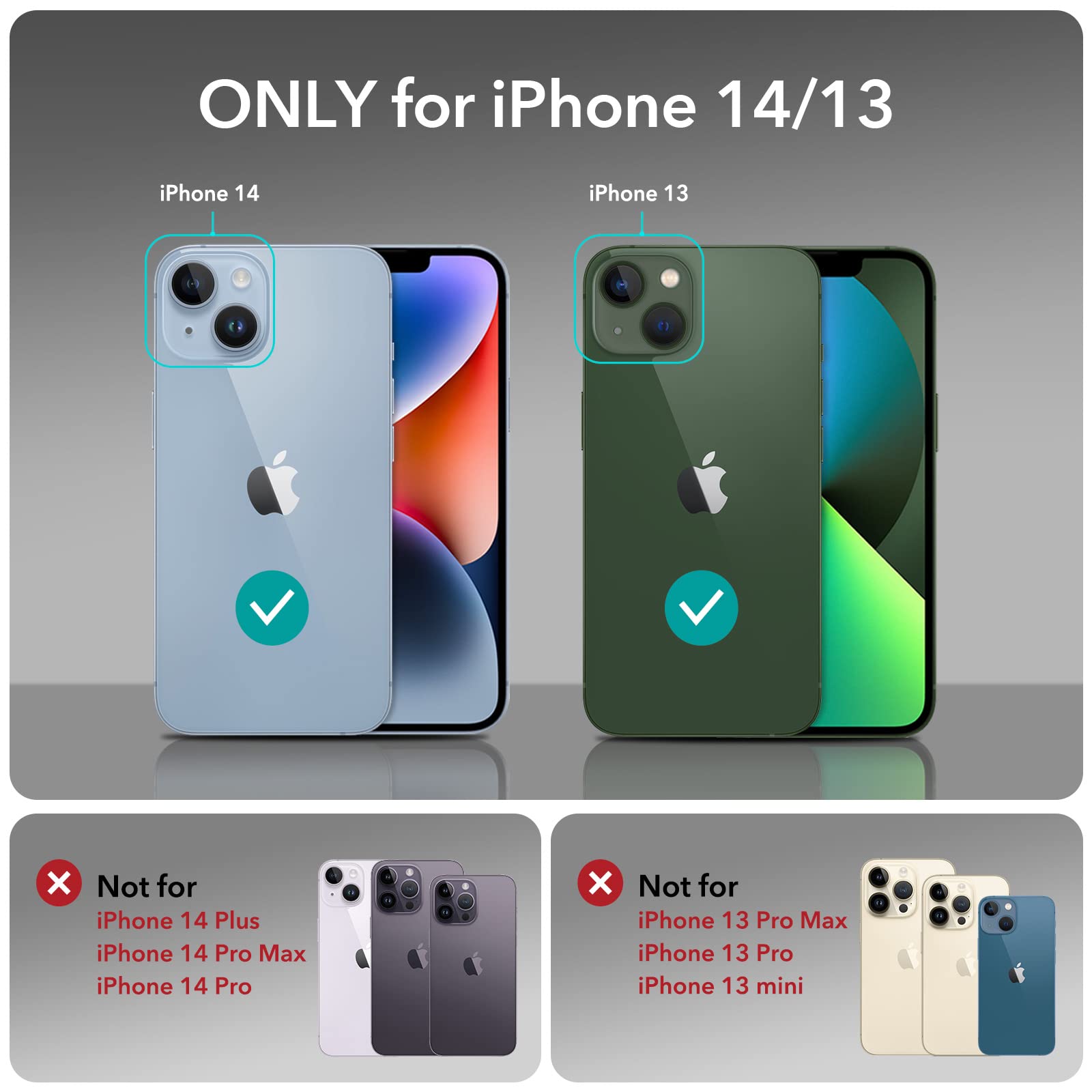 Esr For Iphone 14 Case/Iphone 13 Case, Compatible With Magsafe, Shockproof Military-Grade Protection, Magnetic Phone Case For Ip