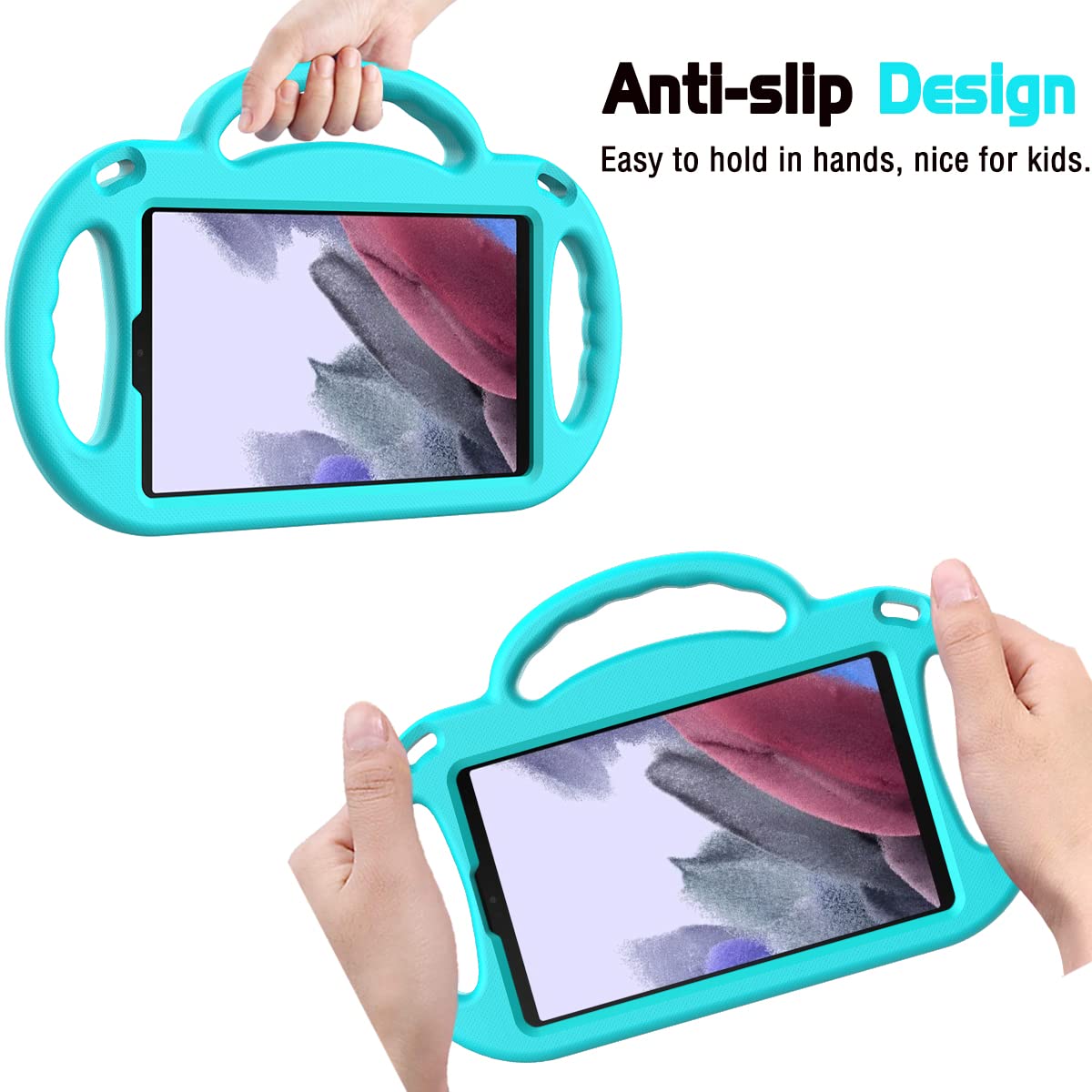 Avawo Kids Case For Samsung Galaxy Tab A9 2023 8.7 Inch/A7 Lite 2021 Cover, With Strap, Shockproof, Lightweight Handle Stand 202