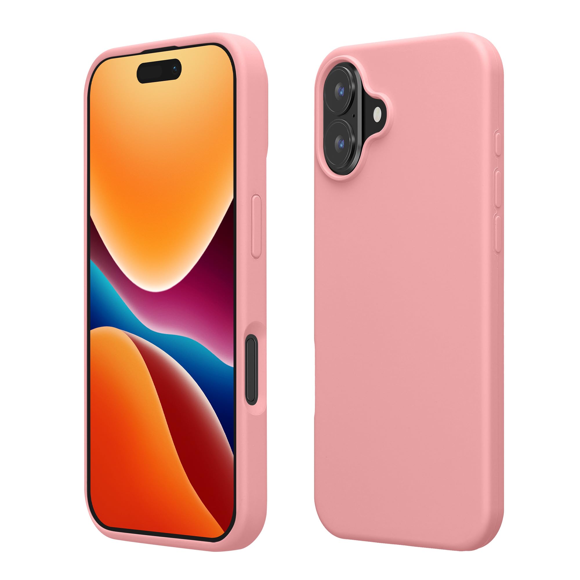 kwmobile Case Compatible with Apple iPhone 16 Plus Case - TPU Silicone Phone Cover with Soft Finish - Light Pink