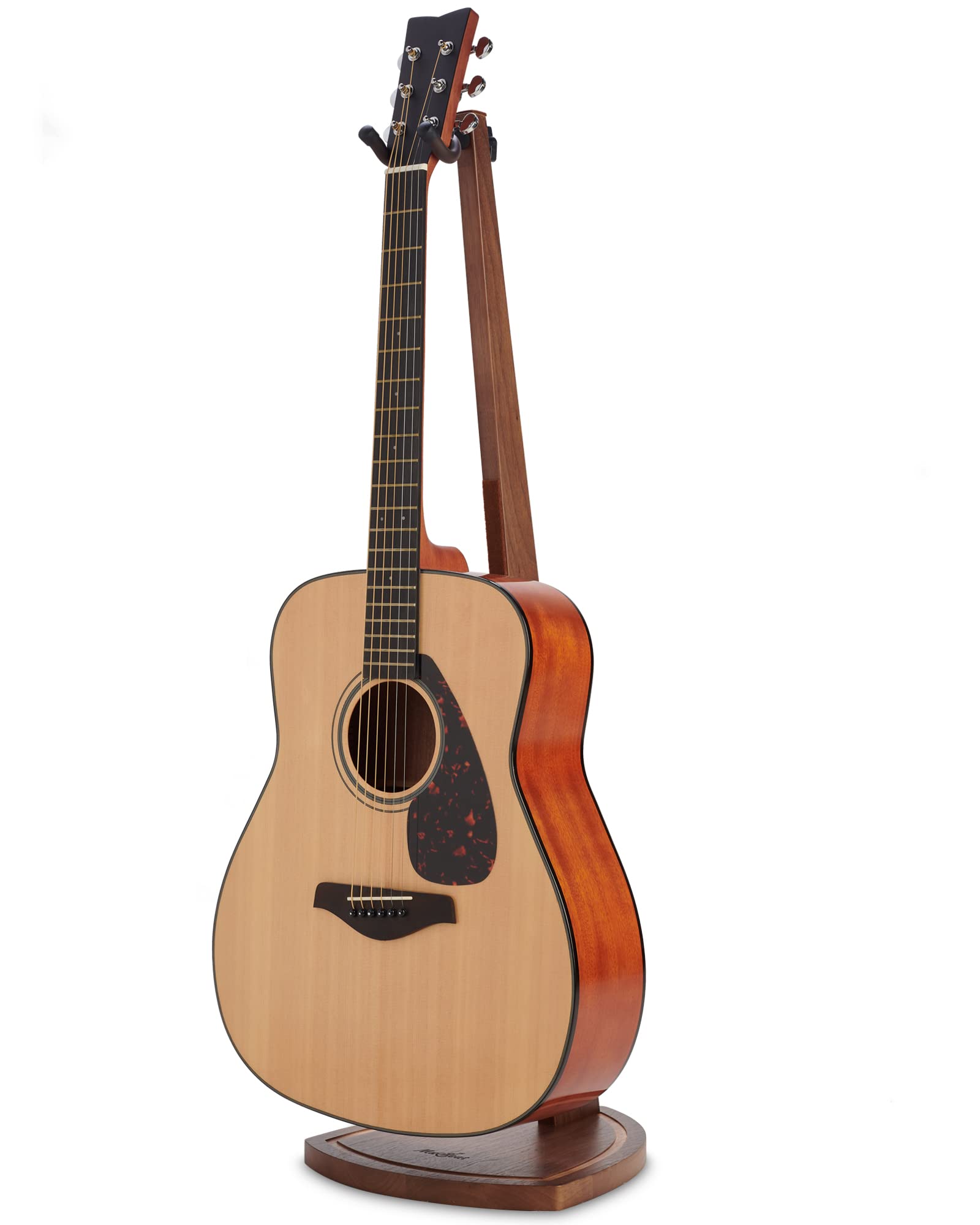 Musbeat Guitar Stand, Acoustic Guitar Stand Floor, Black Walnut Wood Guitar Stand, Single Guitar Holder Stand for Electric Guita